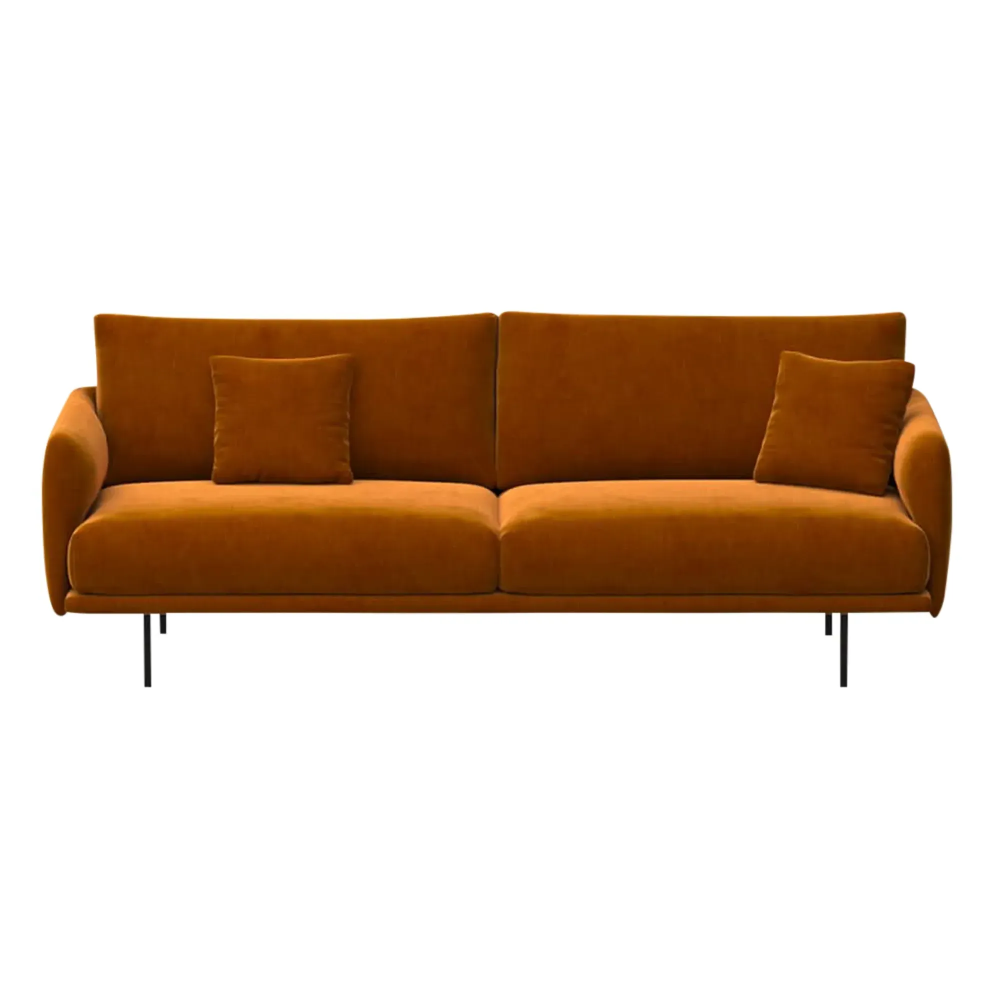 Isly 3-Seater Sofa - Cognac, Brushed Velvet product