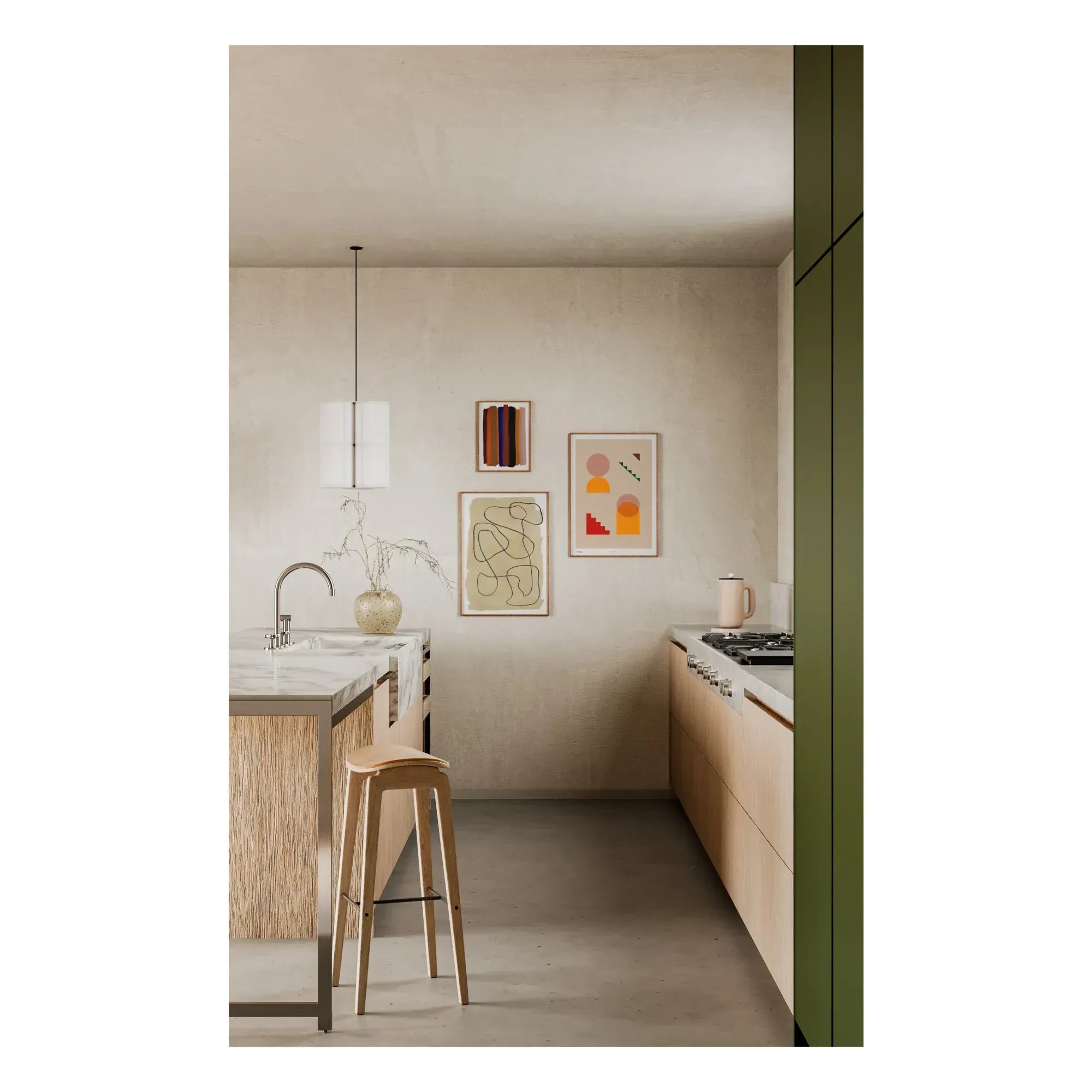 Berit Mogensen Lopez Stripes Poster - Multicoloured alternate view