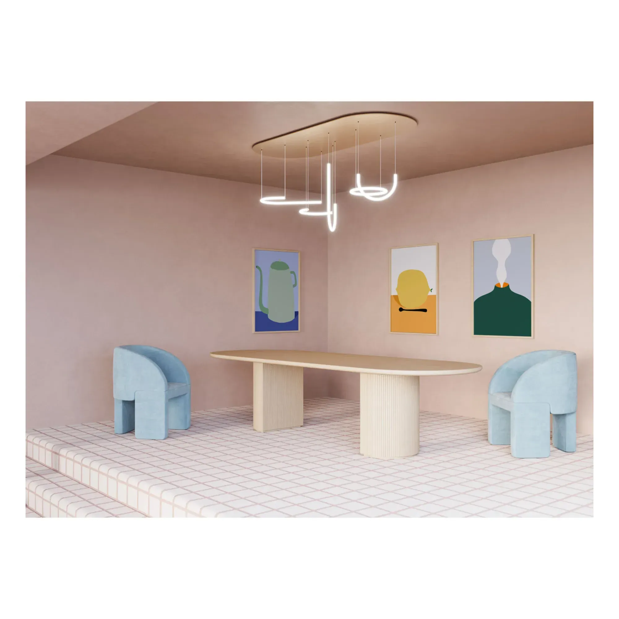 Cafetiere Art Print - Multicoloured alternate view
