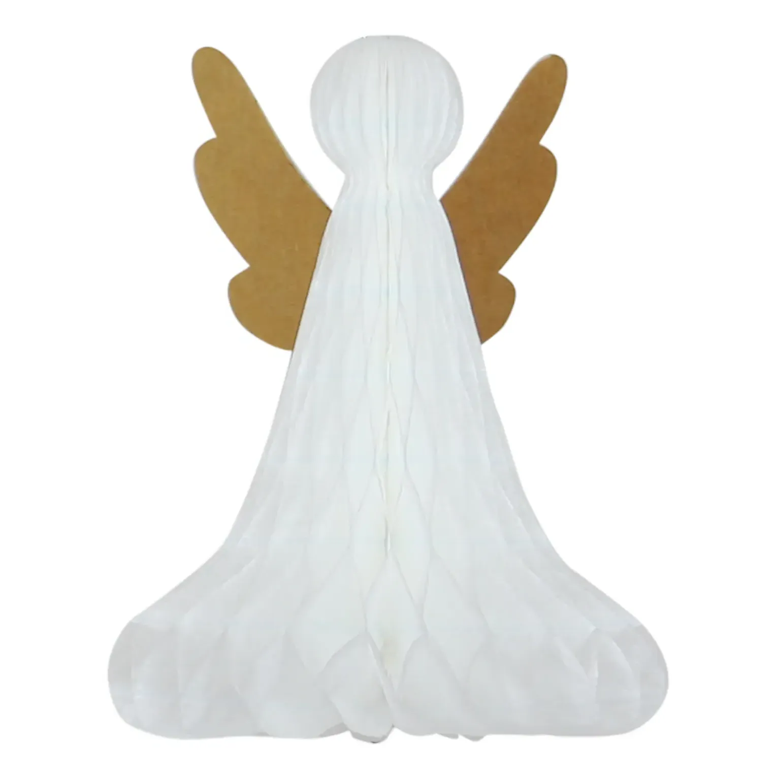 Angel Christmas Tree Decorations Set of 5 - White, Paper product