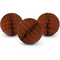 Decorative Paper Ball Set of 3 - Brown alternate view