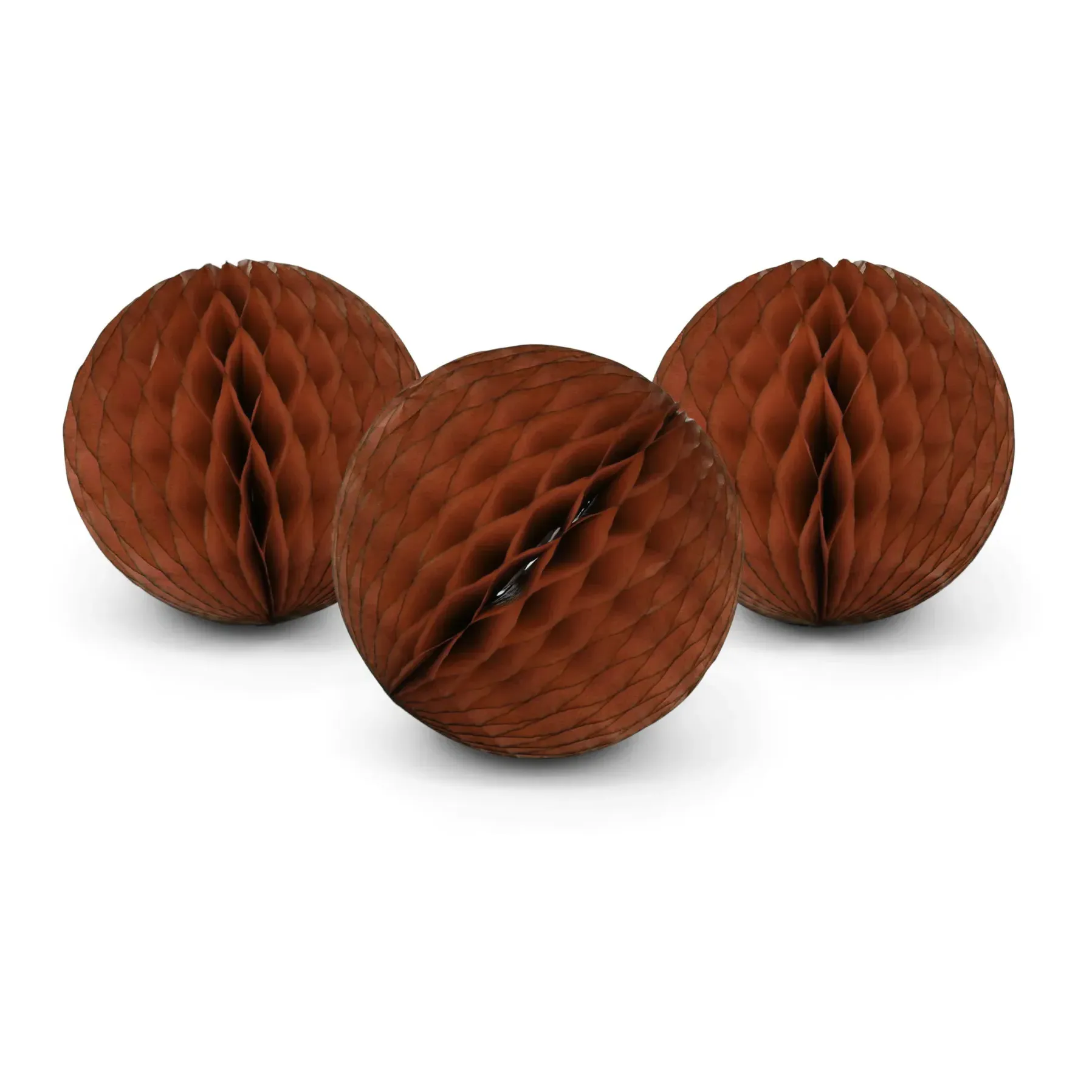 Decorative Paper Ball Set of 3 - Brown product
