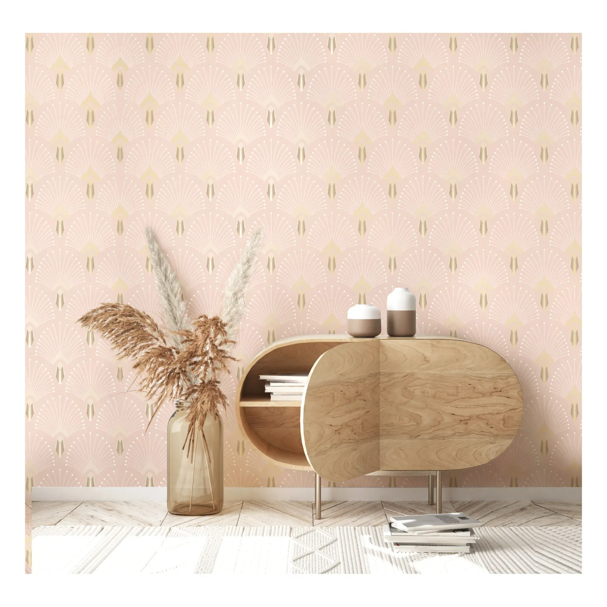 1925 Wallpaper Roll - Pink, Non-Woven product