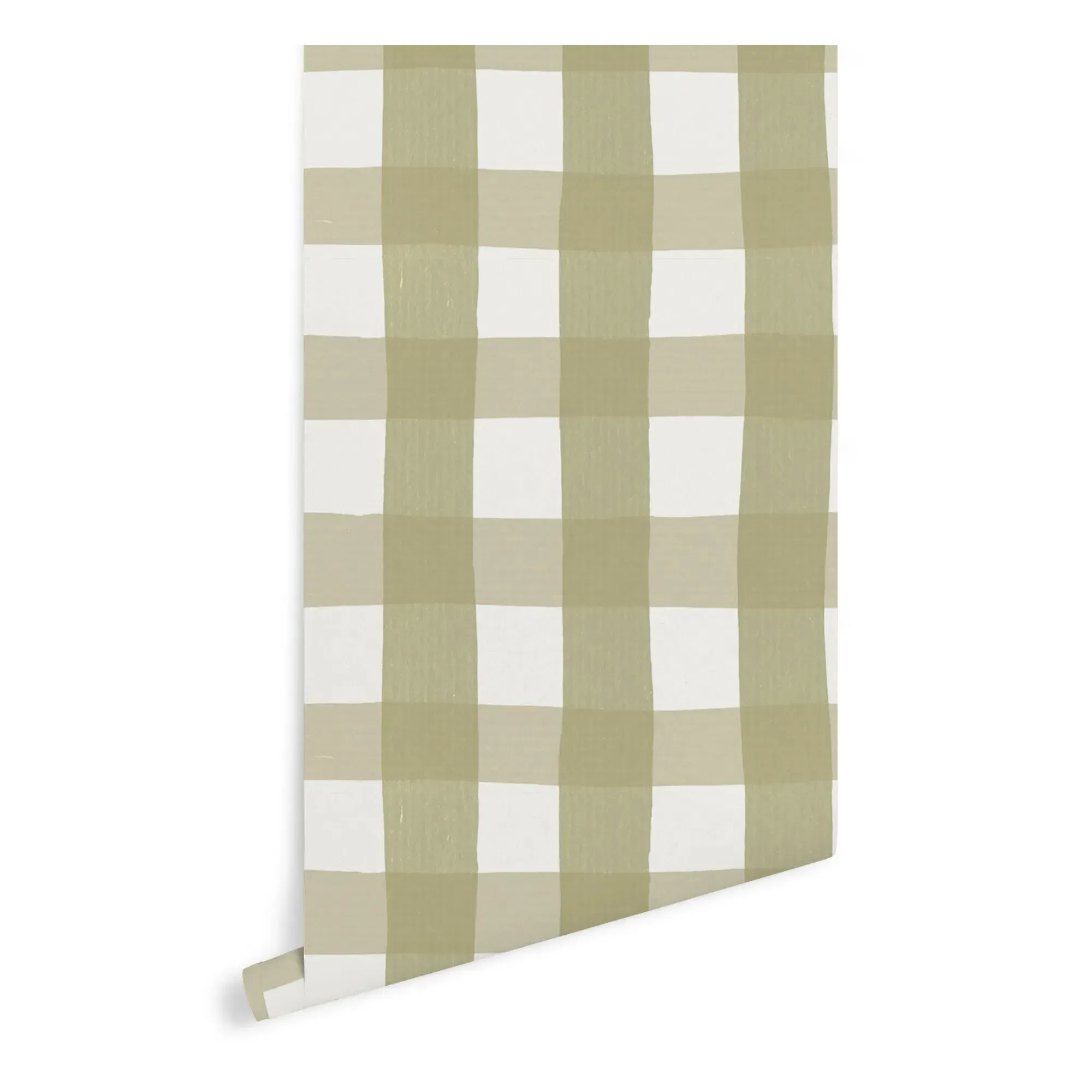 Gingham Wallpaper - Green, Non-Woven alternate view