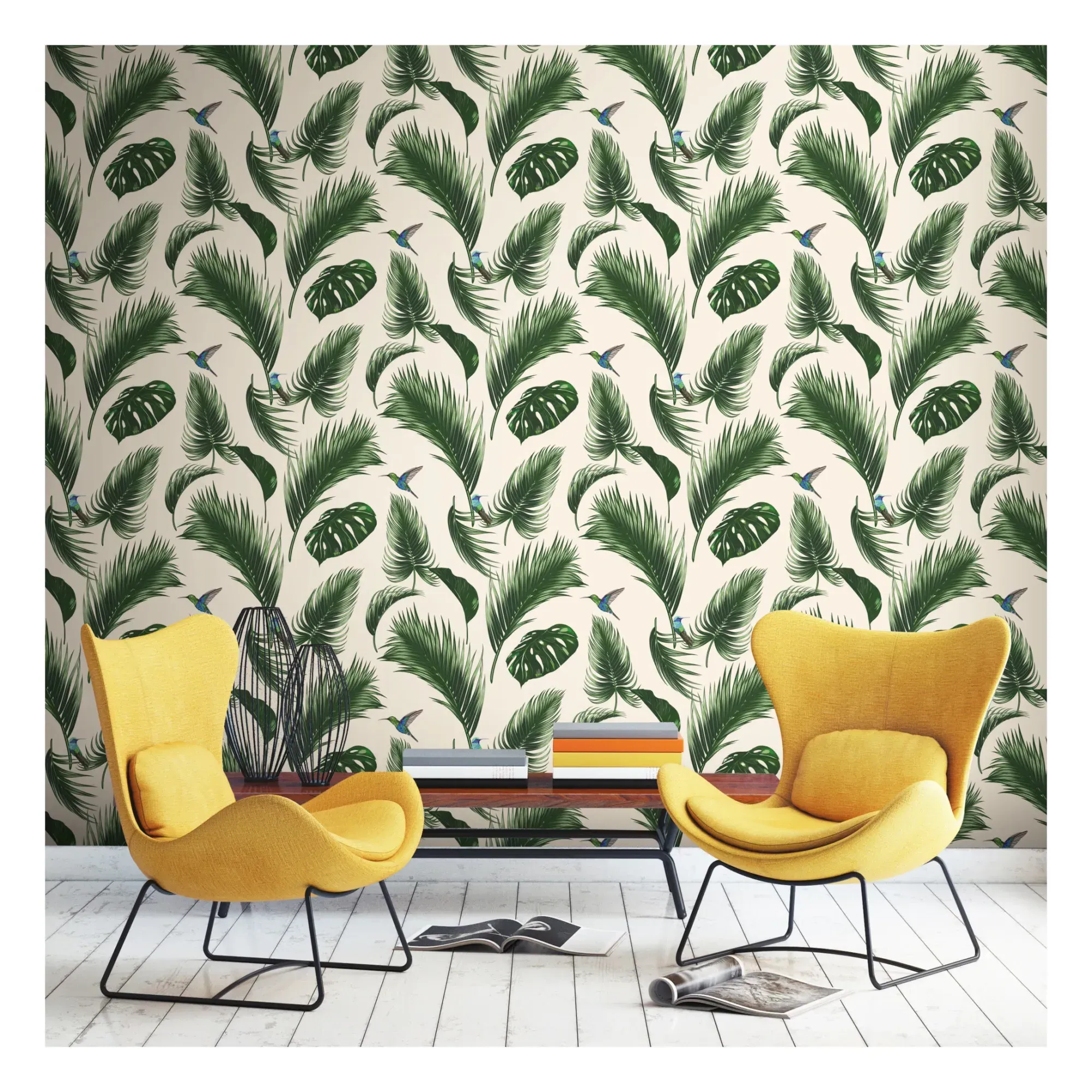 Jungle Wallpaper Roll - Sand, Non-Woven Paper product