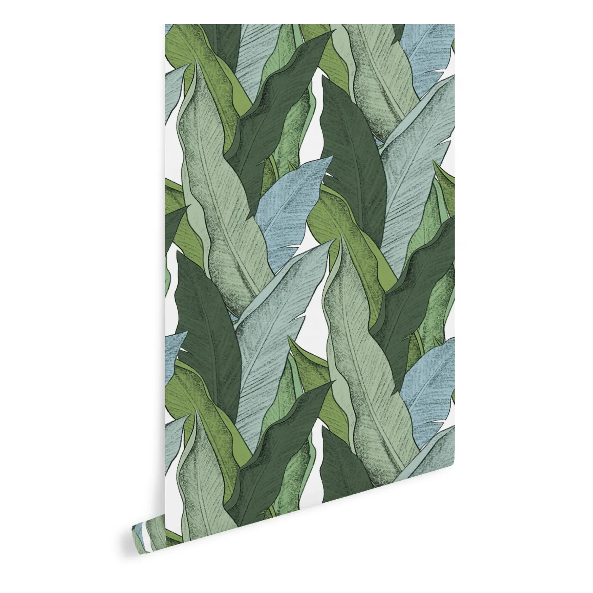 Leaf Wallpaper Roll - Green, Non-Woven alternate view