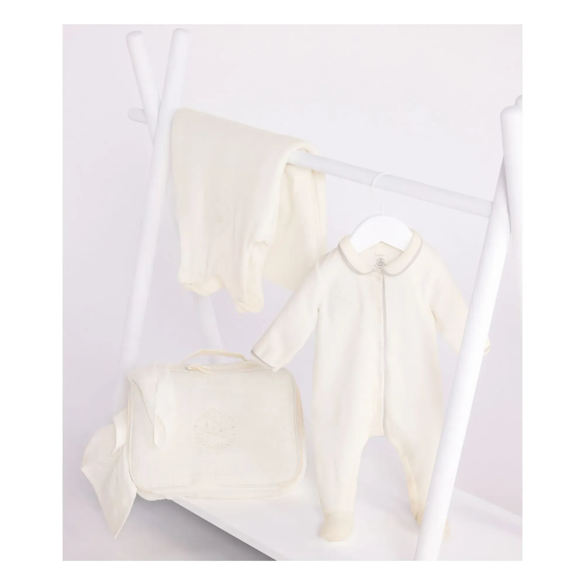 Dors Bien Sleeping Bag and Muslin Set with Suitcase - Ecru, Cotton product