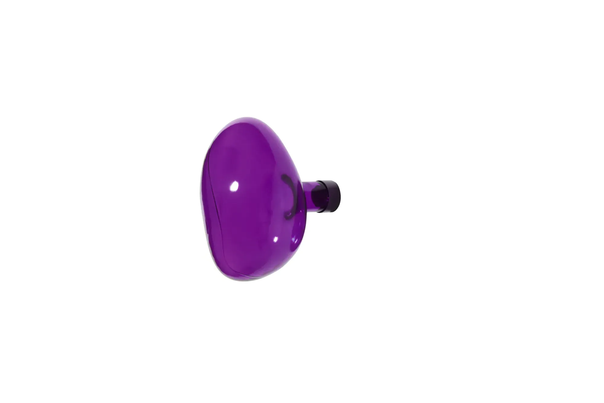 Bubble Grande Coat Hook - Purple, Glass product
