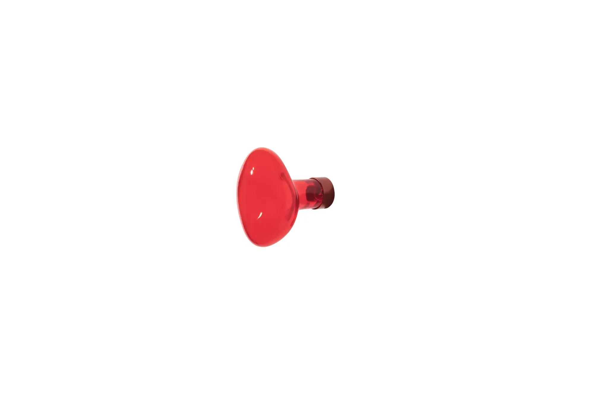 Bubble Small Coat Hook - Vermillion, Glass product