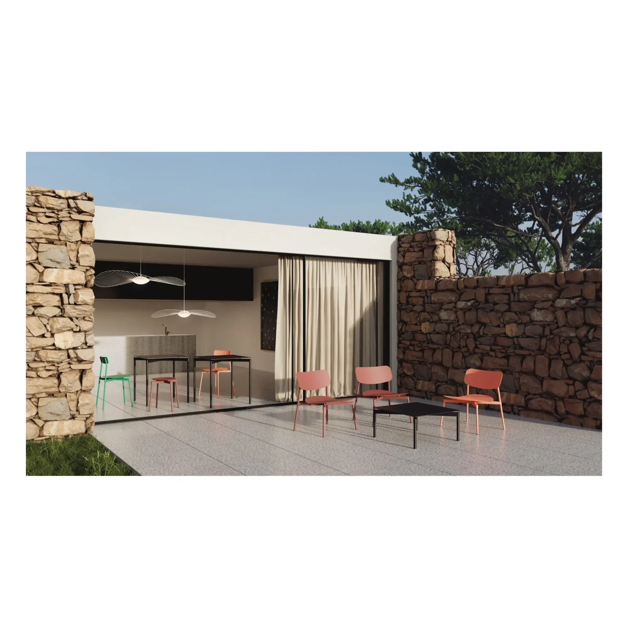 Fromme Square Outdoor Dining Table - Black, Aluminium alternate view