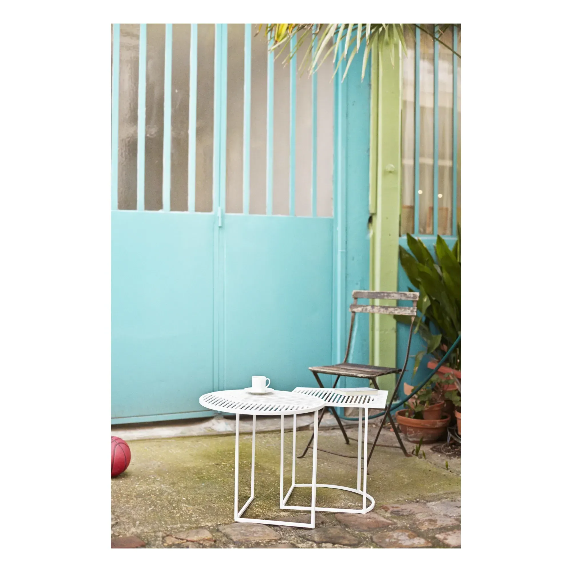 Iso-B Square Side Table - White, Steel alternate view