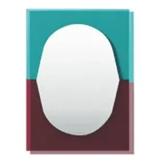 Wander AC/AL Studio Rectangular Wall Mirror - Cherry Red, Glass product