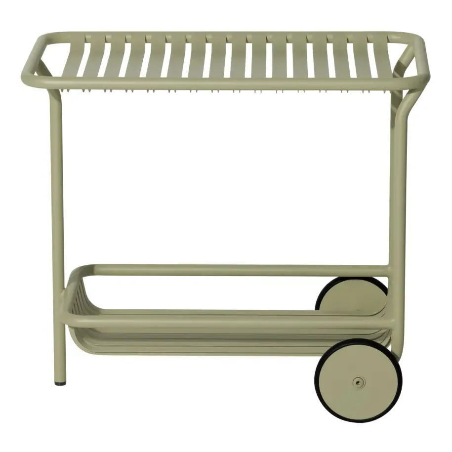 Weekend Serving Cart on Wheels - Jade Green, Aluminium product