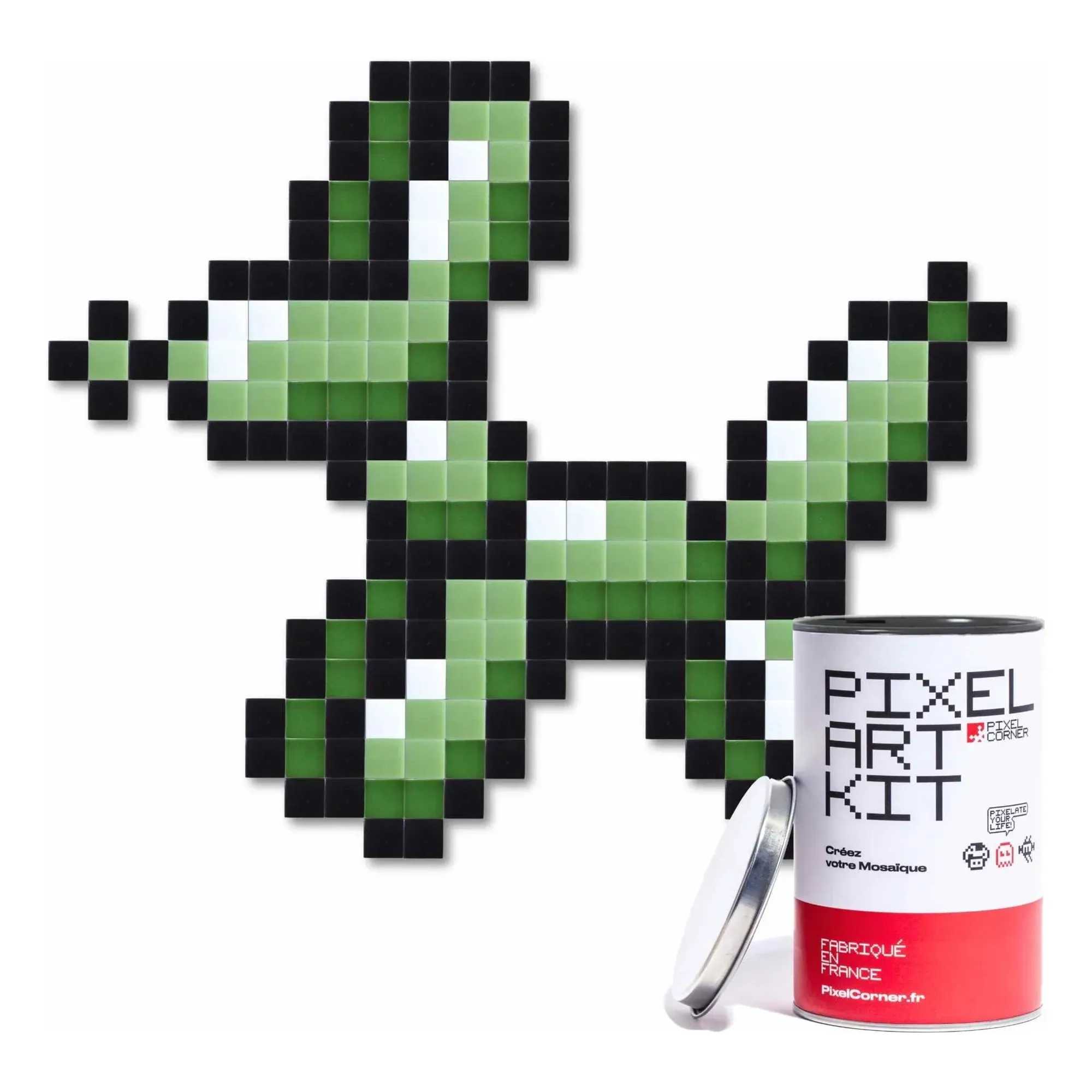 Pixel Corner Balloon Pixel Art Kit - Green, Recycled Glass product