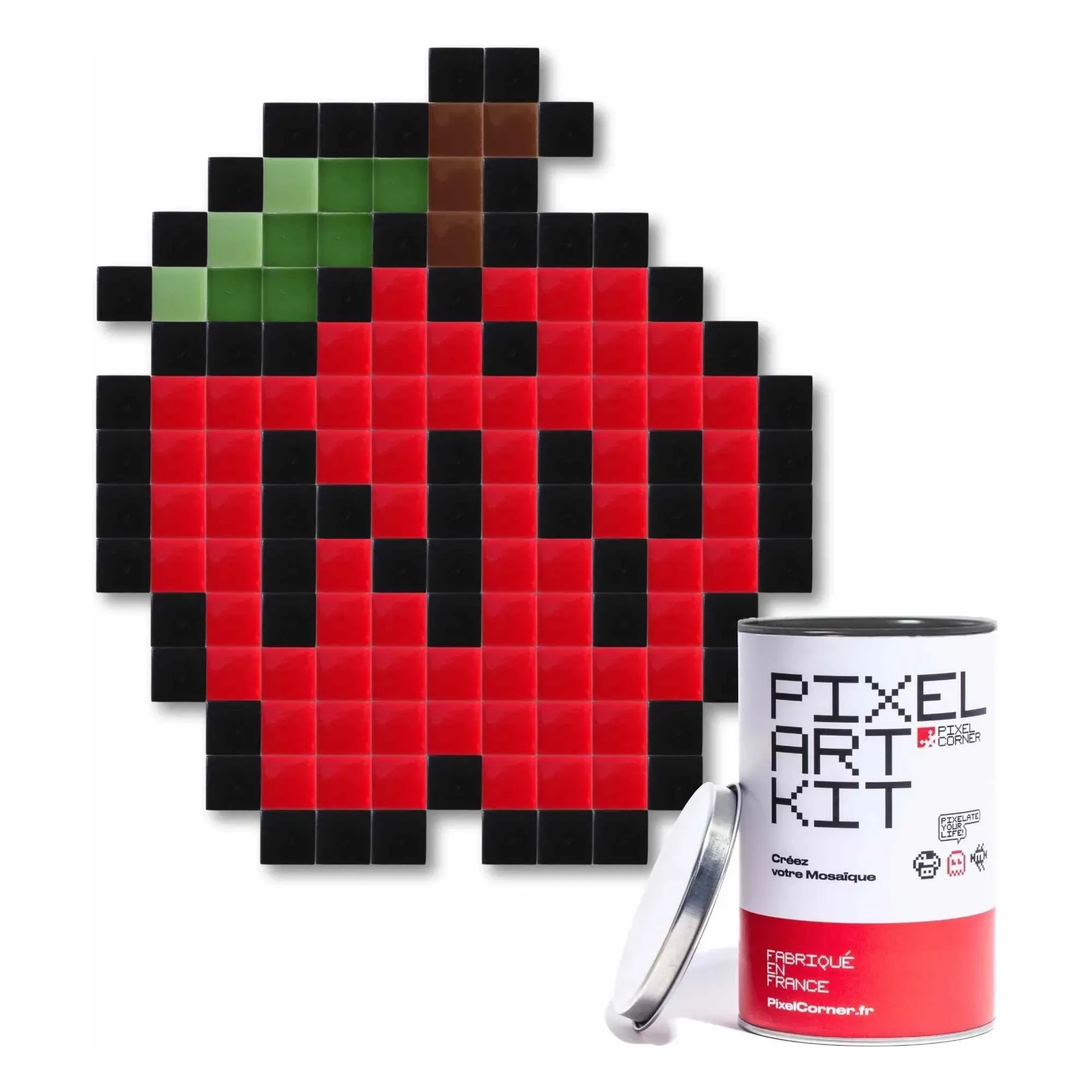 Pixel Corner Big Apple Pixel Art Kit - Red, Recycled Glass product