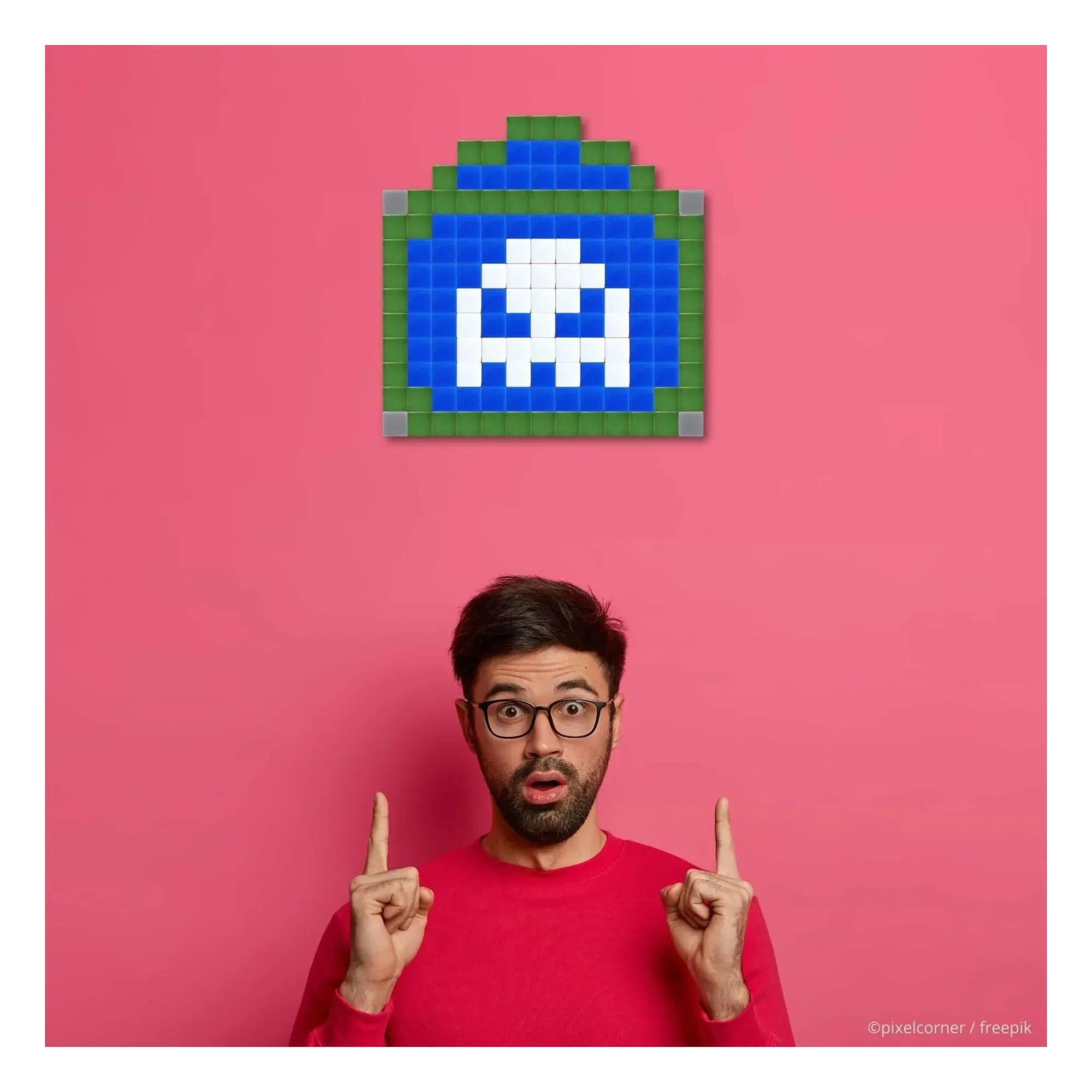 Pixel Corner Paris Street Art Kit - Blue, Recycled Glass alternate view