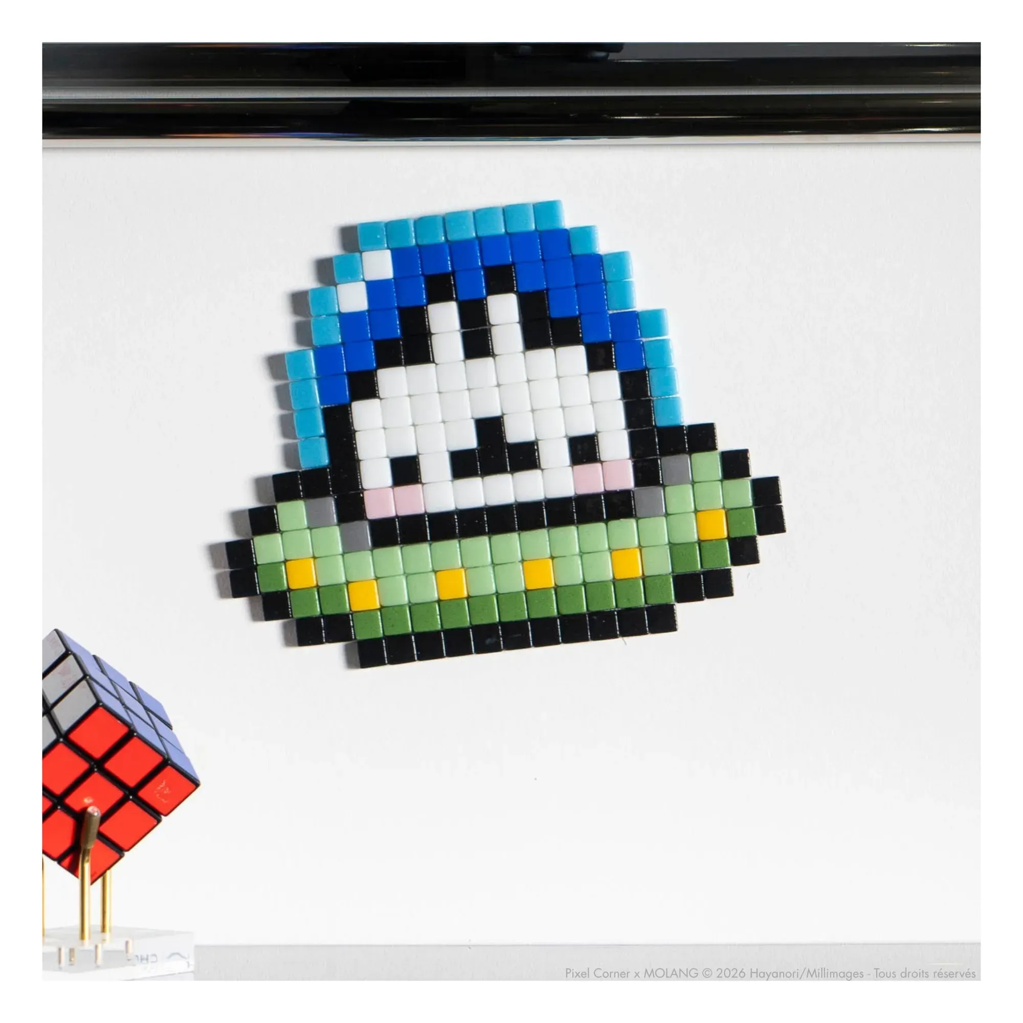 Pixel Corner Space Molang Pixel Art Kit - Multicoloured, Recycled Glass alternate view