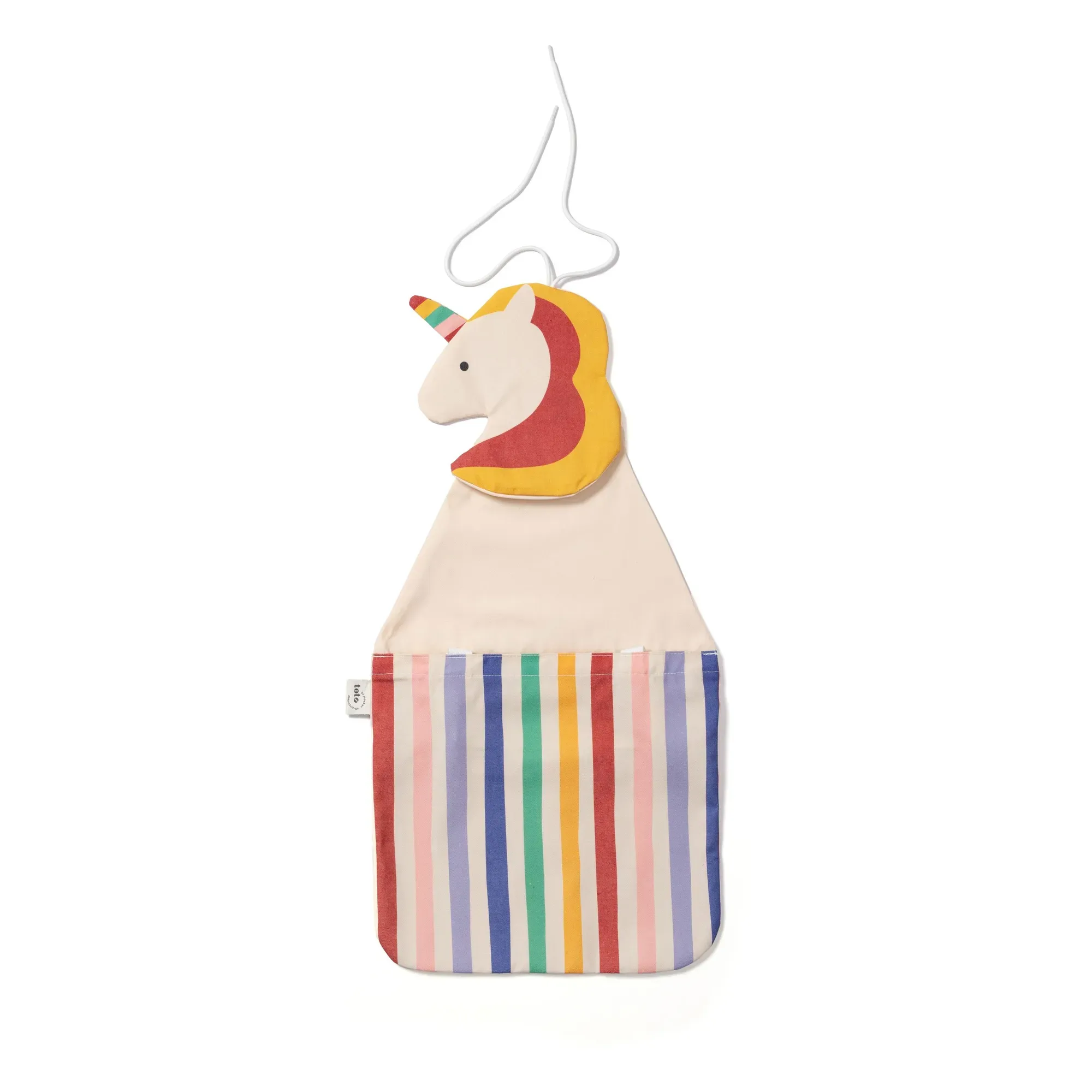 Toto Unicorn 2-in-1 Wall Organiser Tote Bag - Beige, Cotton product