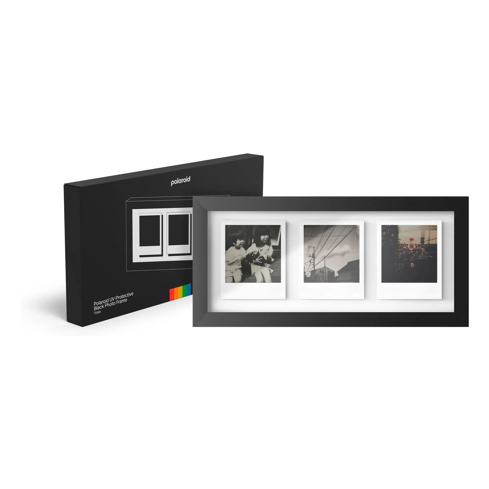 Polaroid Triple Photo Frame - Black, Plastic product