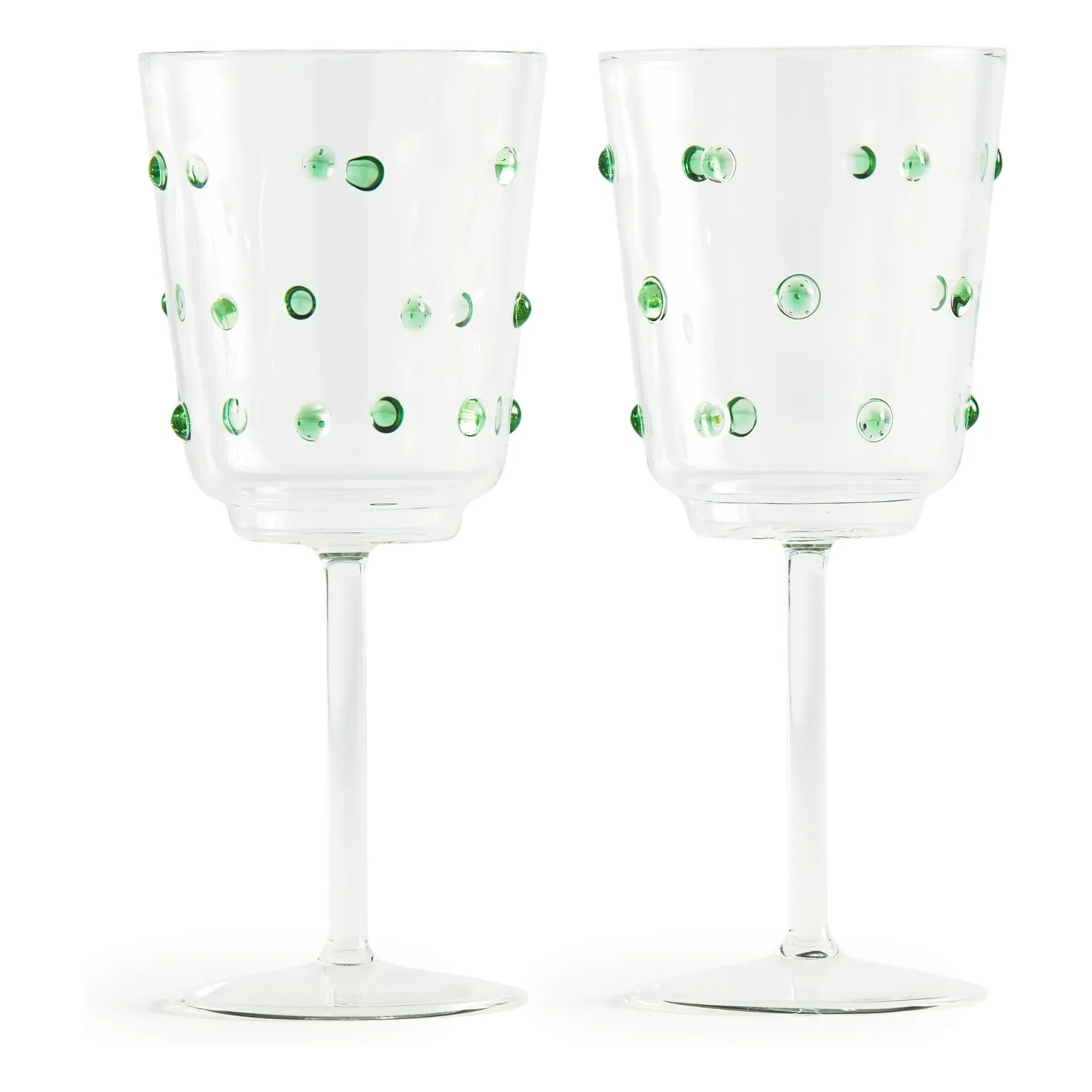 Nob Wine Glass - Green, Borosilicate Glass product