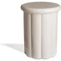 Roman Round Stool - Beige, Polyester alternate view
