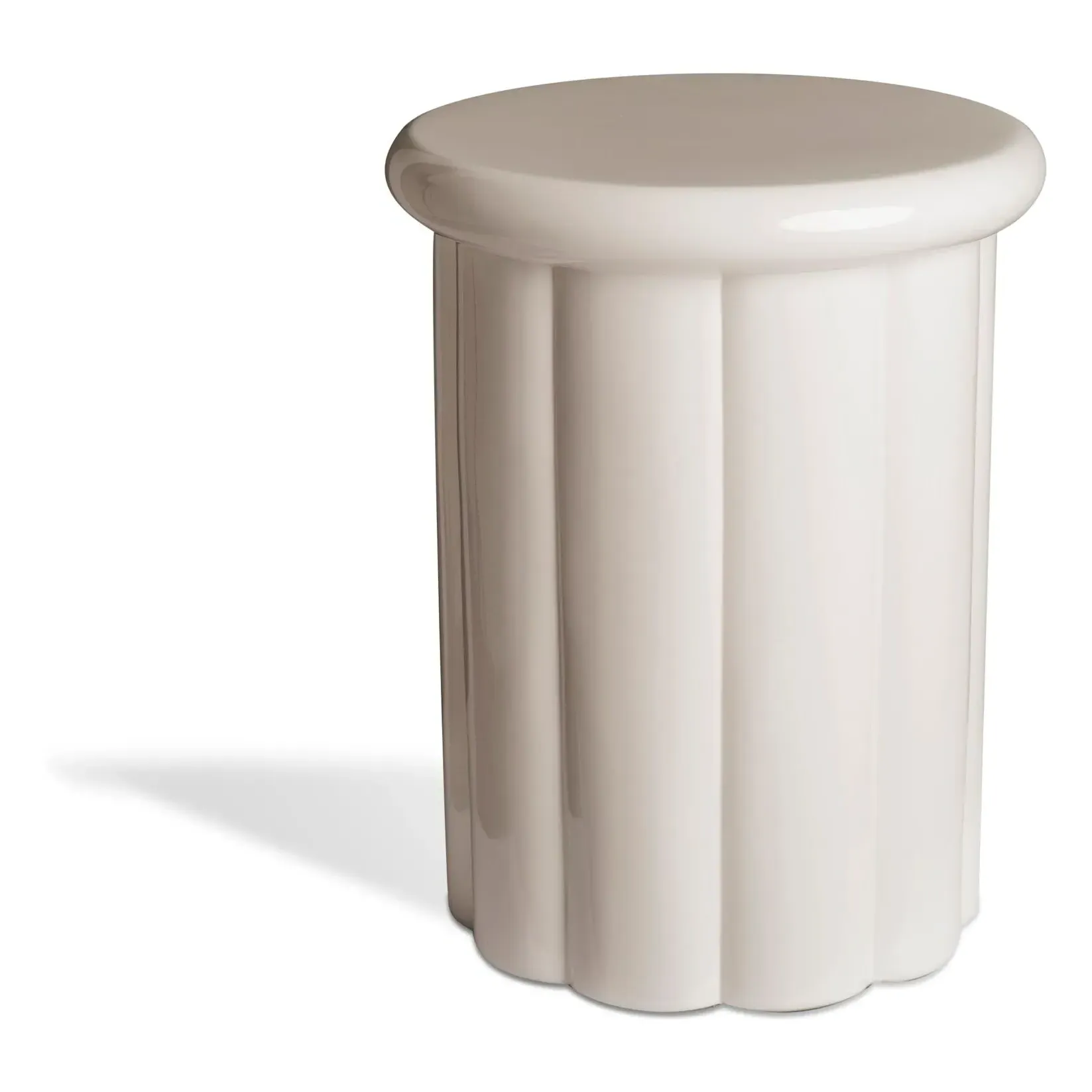 Roman Round Stool - Beige, Polyester product