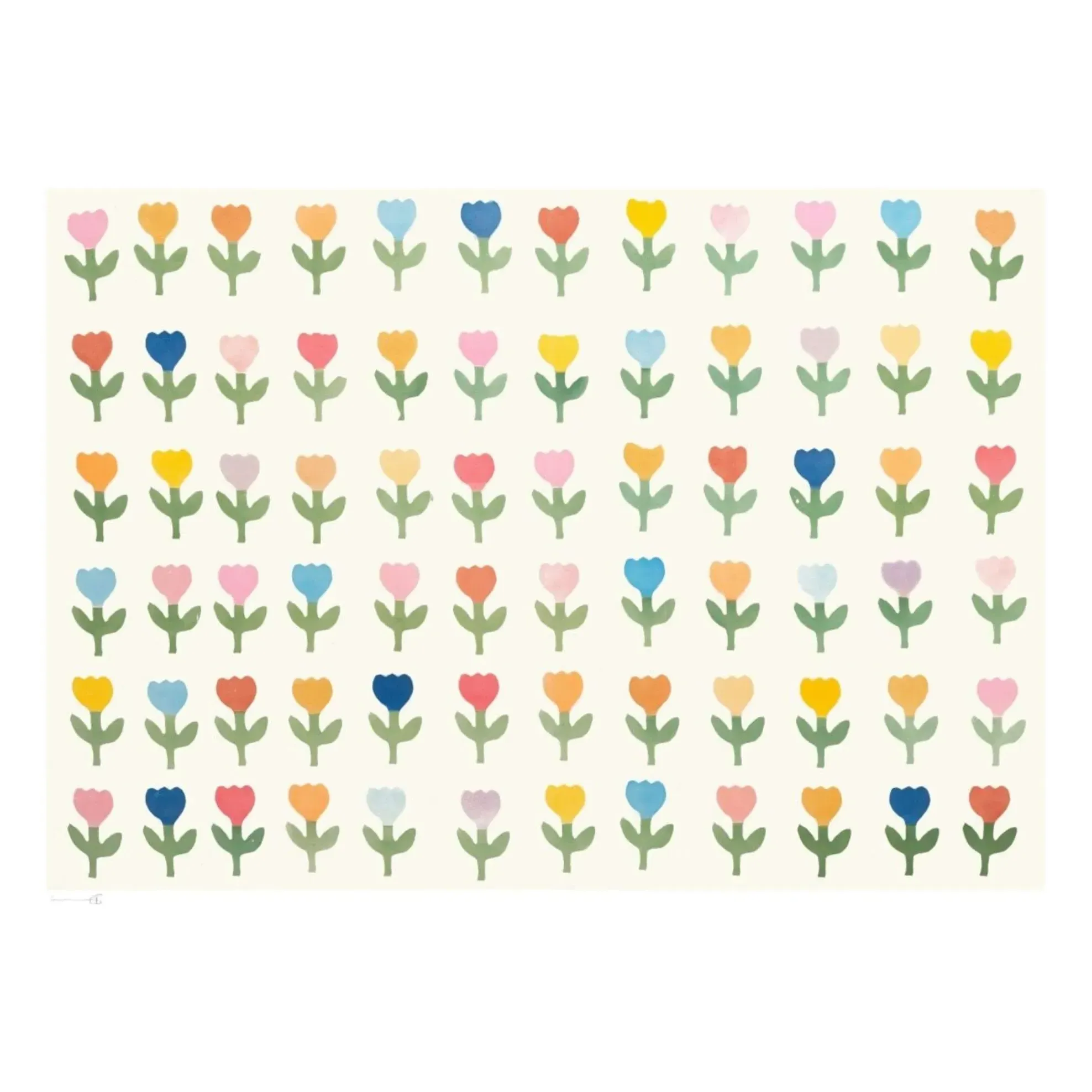 72 Flowers Wall Poster - Multicoloured, Paper product