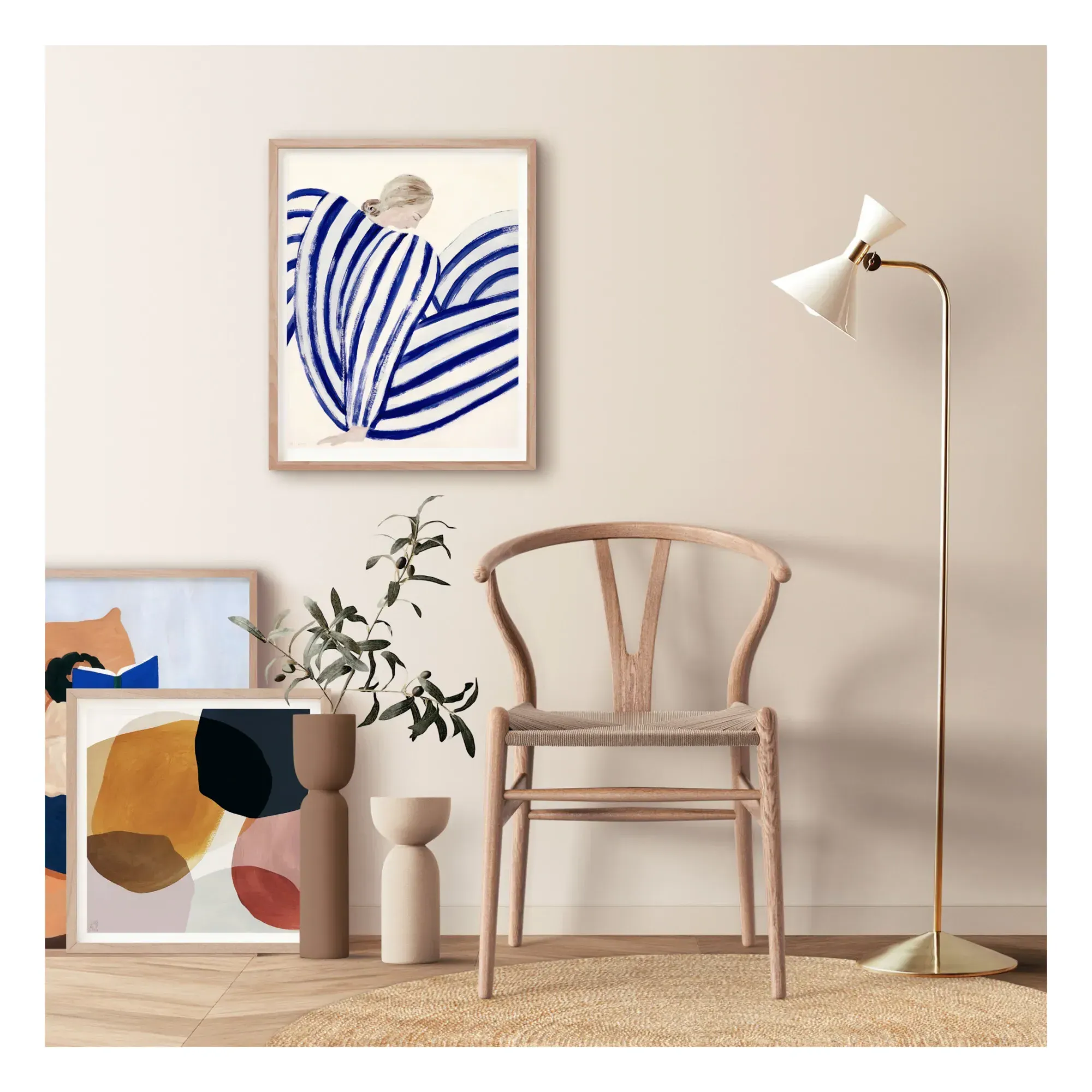 Berit Mogensen Lopez Square Poster - Multicoloured alternate view