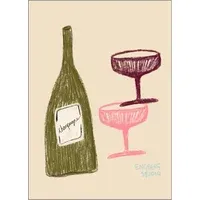Engberg Studio Champagne with the Ladies Poster - Multicoloured, Paper alternate view