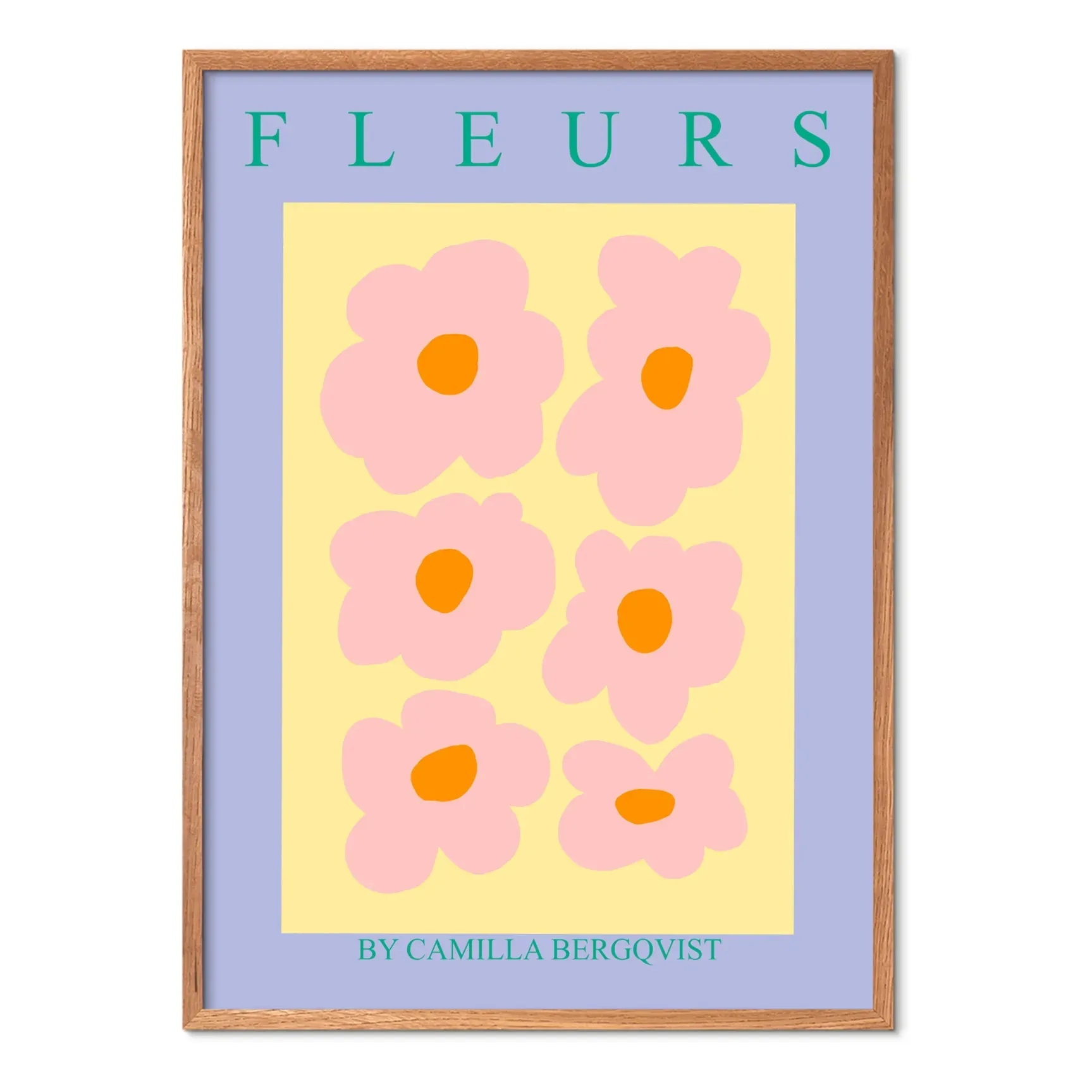 Fleurs Gul Unframed Poster - Multicoloured, Paper product