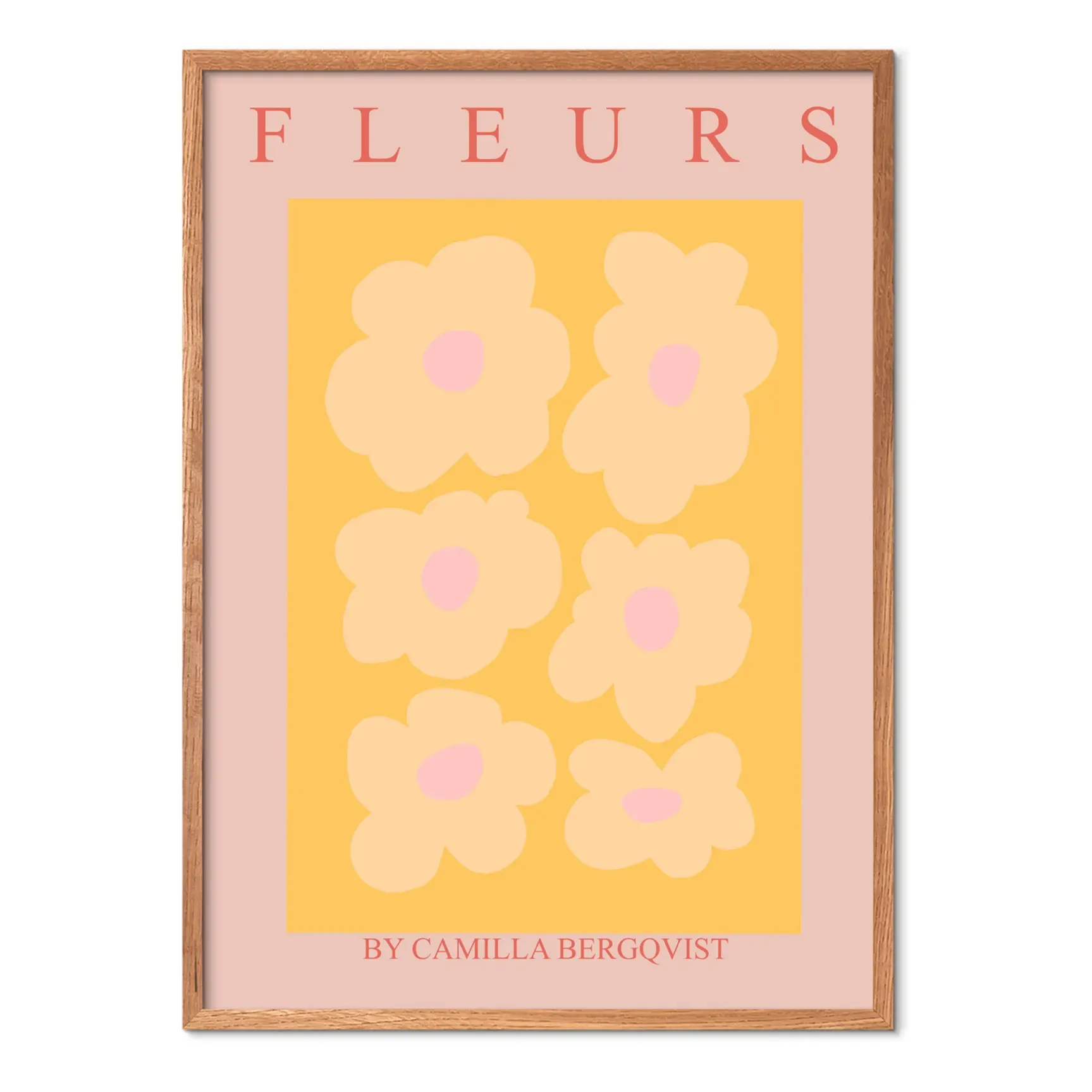 Fleurs Orange Unframed Poster - Multicoloured, Paper product