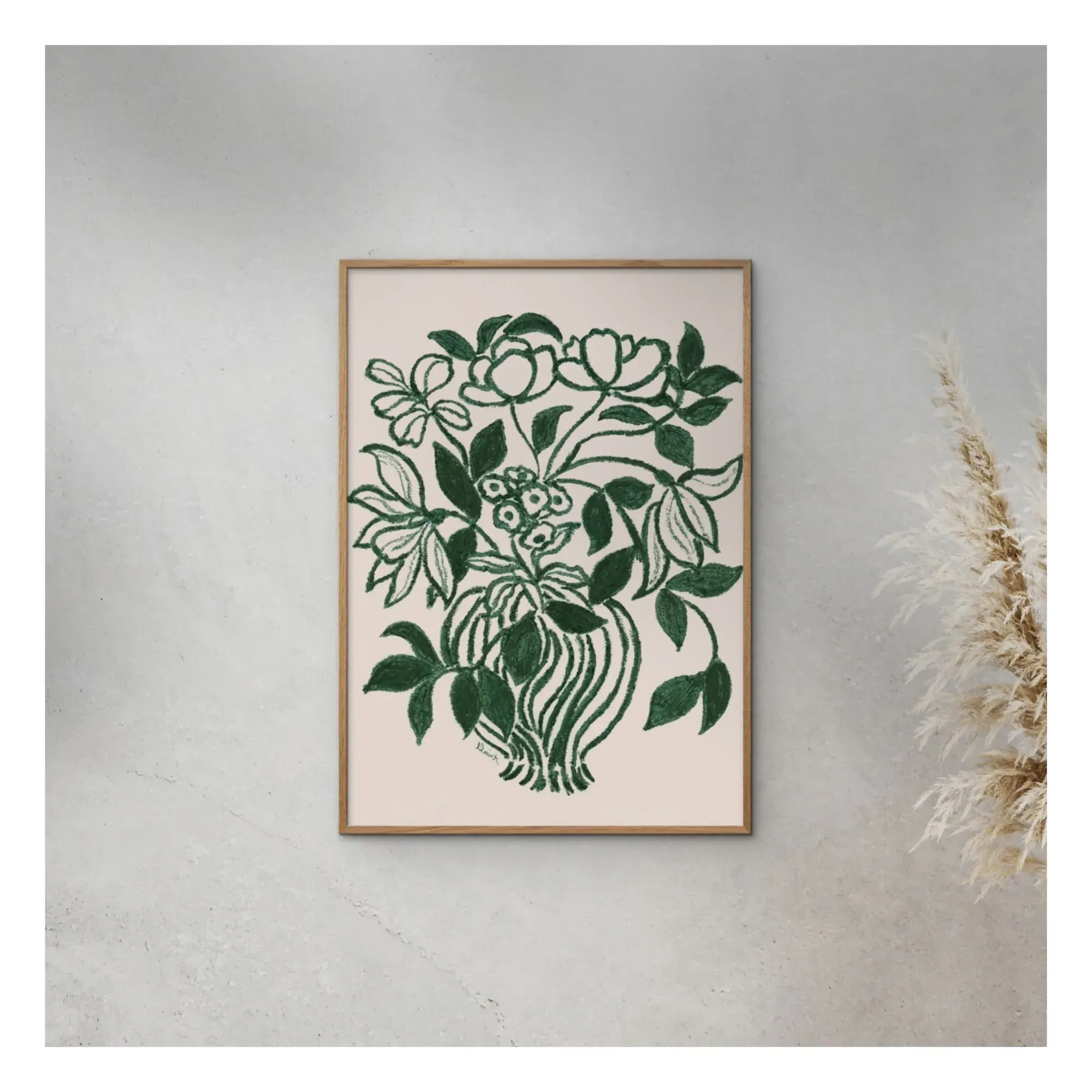La Poire Still Life in Green Poster - Multicoloured, Paper alternate view