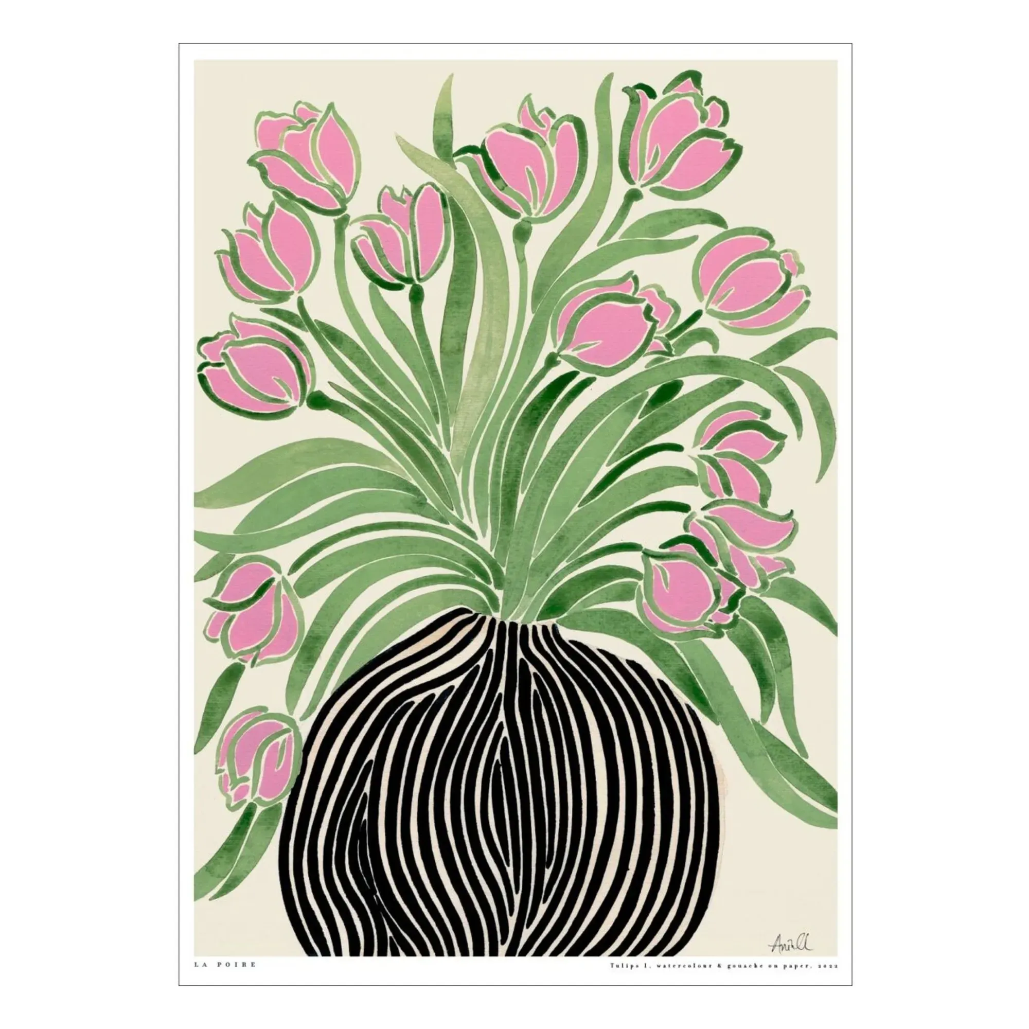 La Poire Tulips Wall Poster - Multicoloured, Paper product
