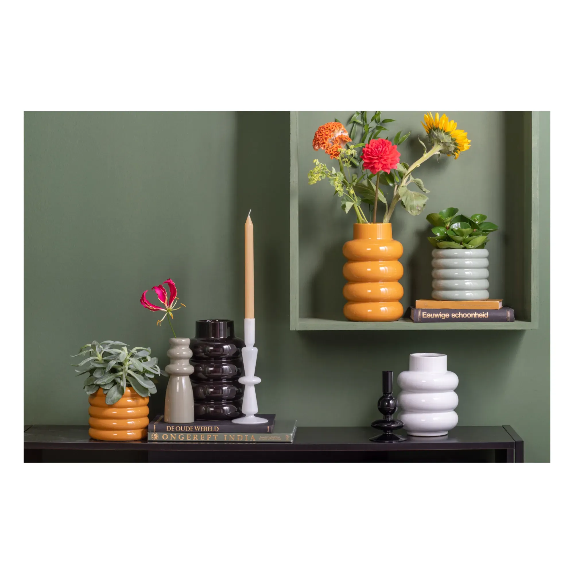 Bobby Ceramic Planter Pot - Verdigris alternate view