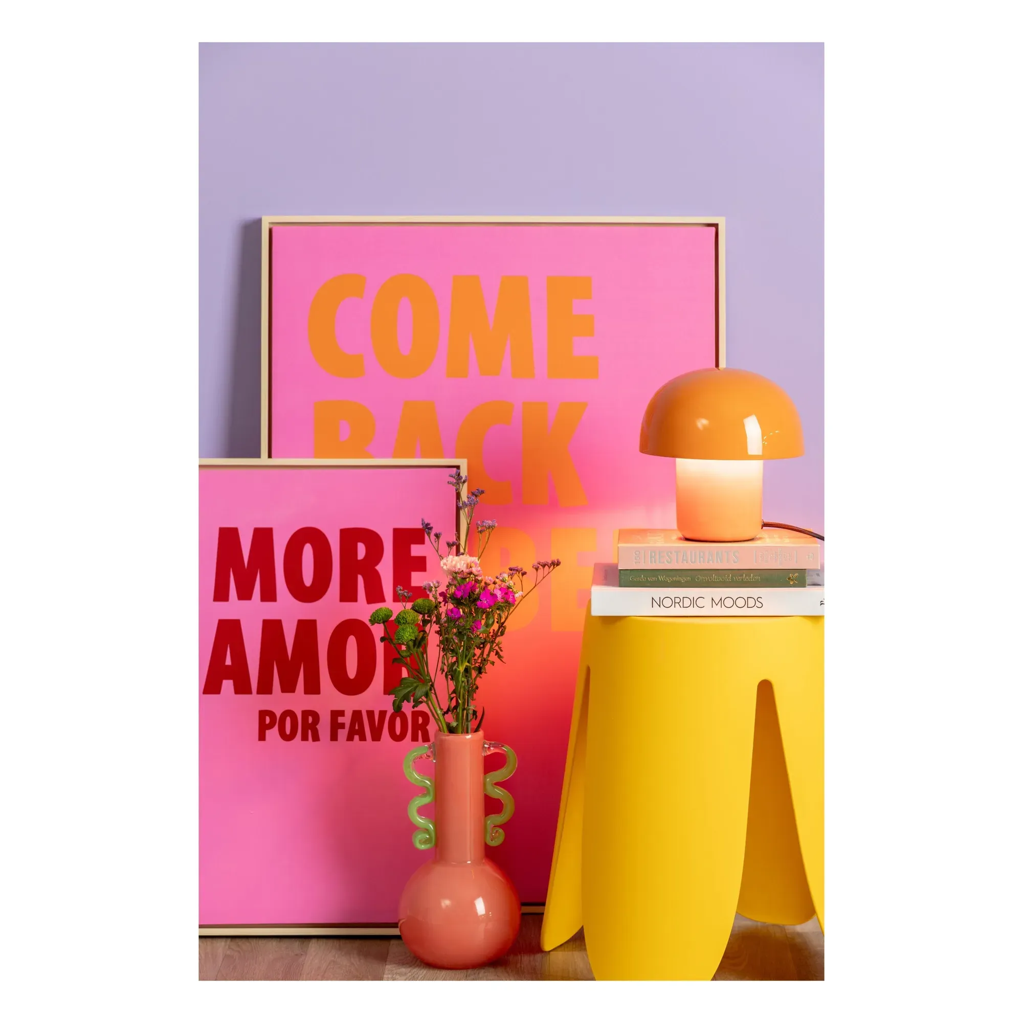 Leitmotiv Fat Mushroom Mini Table Lamp - Orange, Iron alternate view