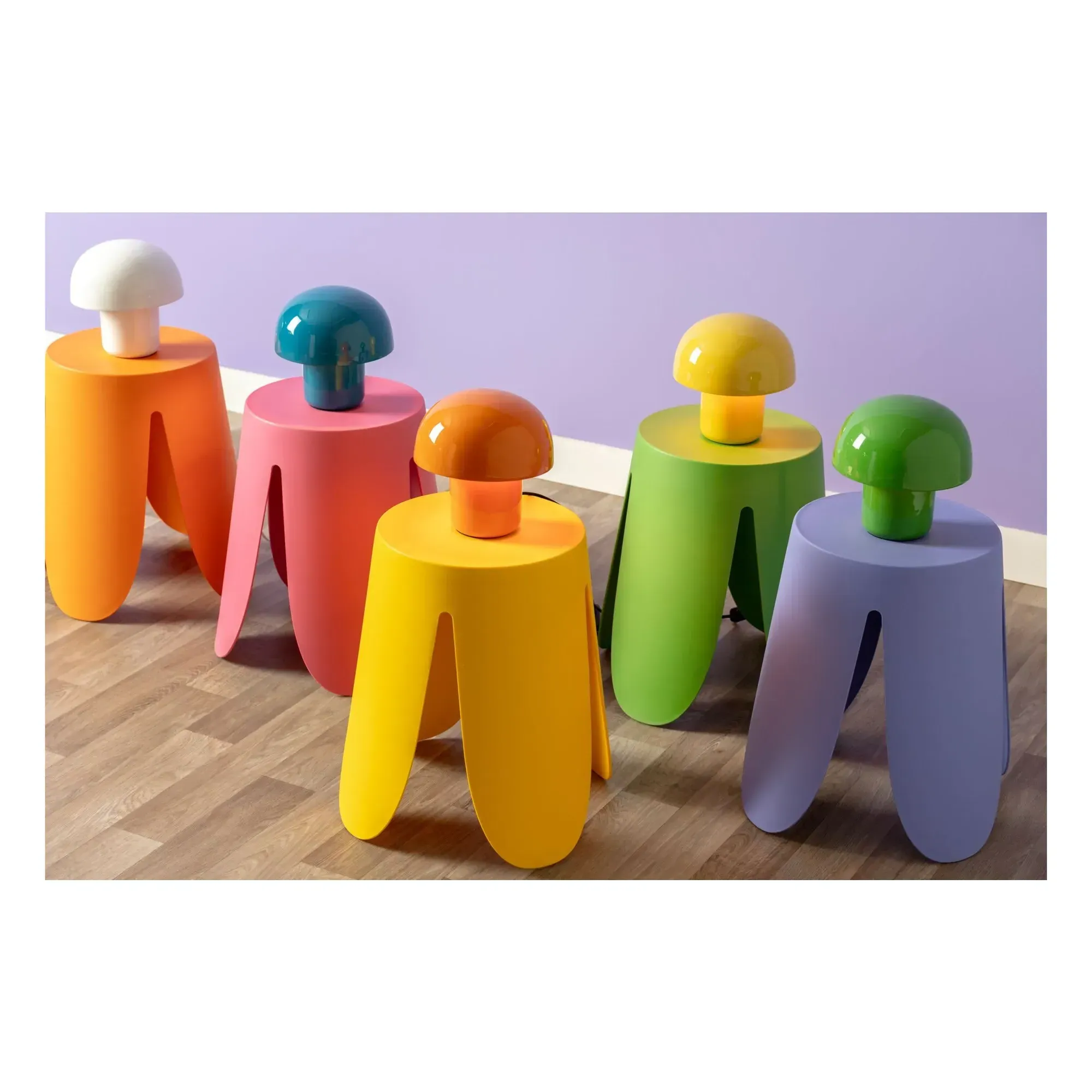Leitmotiv Mini Fat Mushroom Table Lamp - Orange, Iron alternate view