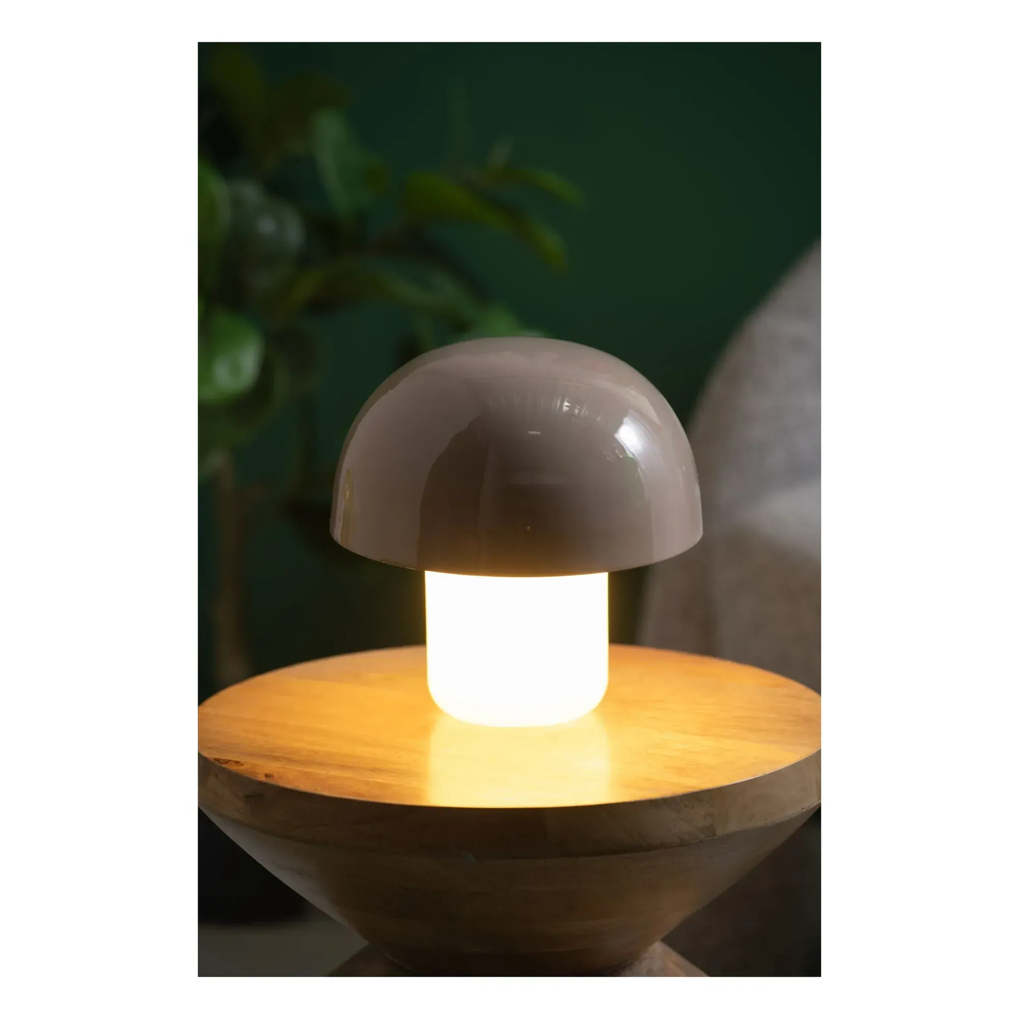 Nuevo Mini Mushroom Table Lamp - Grey, Iron alternate view