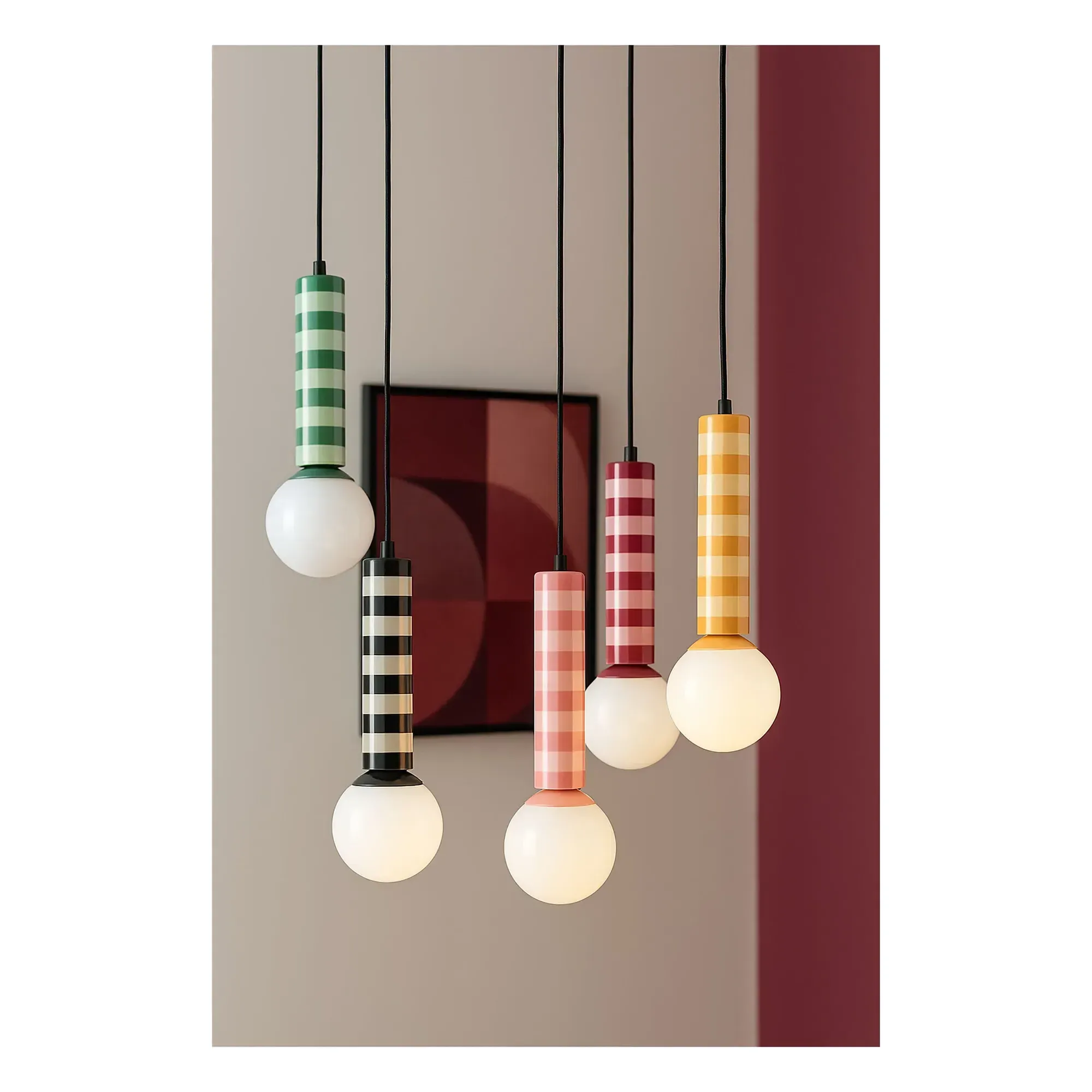 Rayado Hanging Lamp - Lavender, Iron alternate view