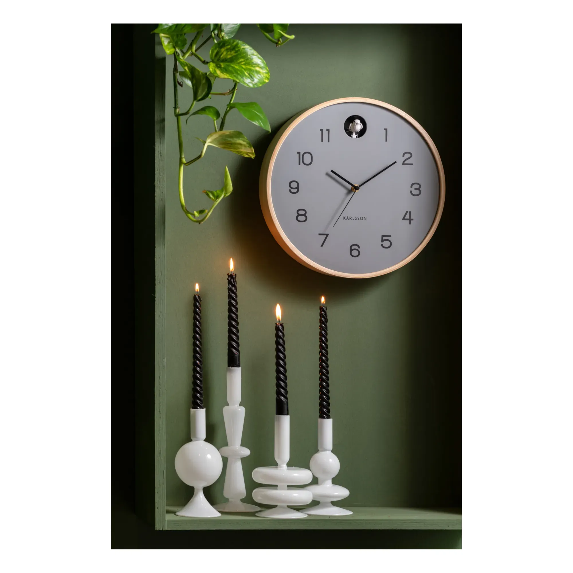 Sparkle Double Ring Candle Holder - White, Glass alternate view
