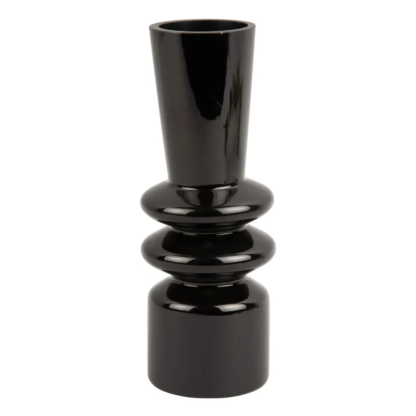 Sparkle Straight Vase - Black, Glass product