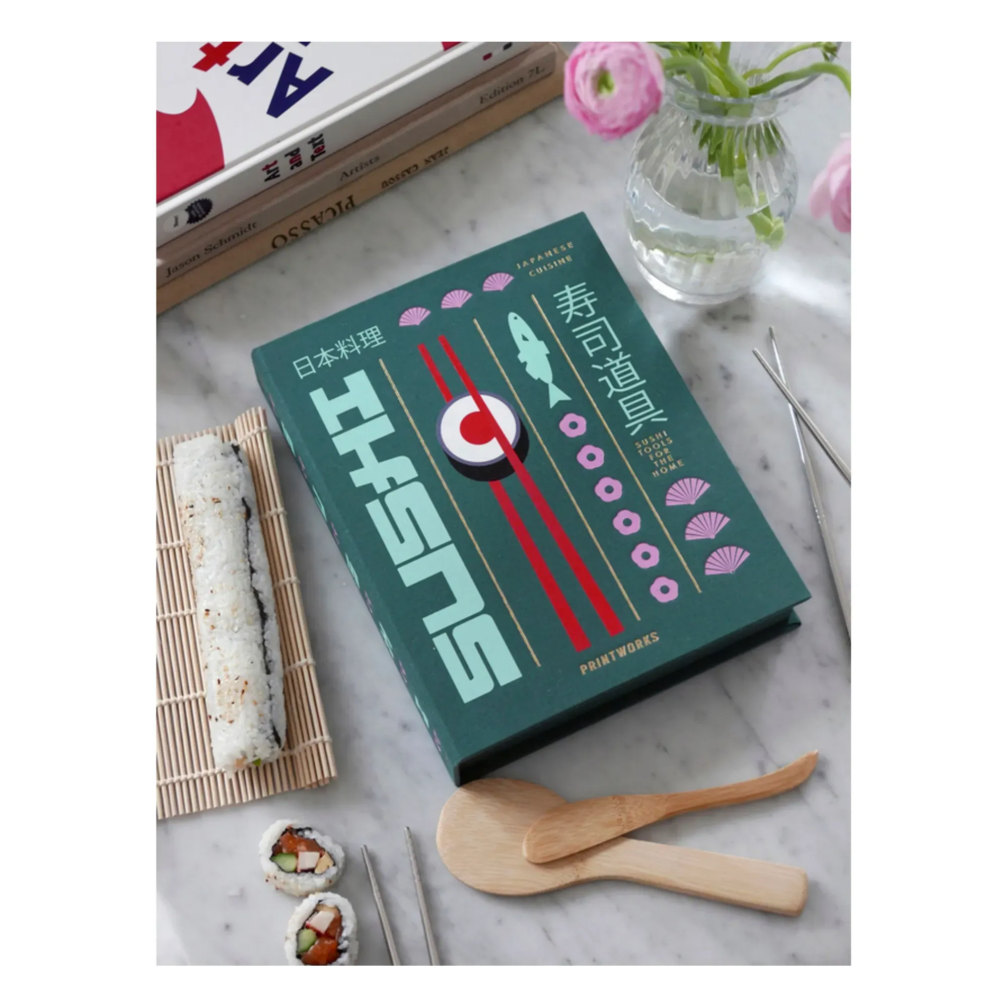 PrintWorks Sushi Utensils Set - Multicoloured, Bamboo alternate view