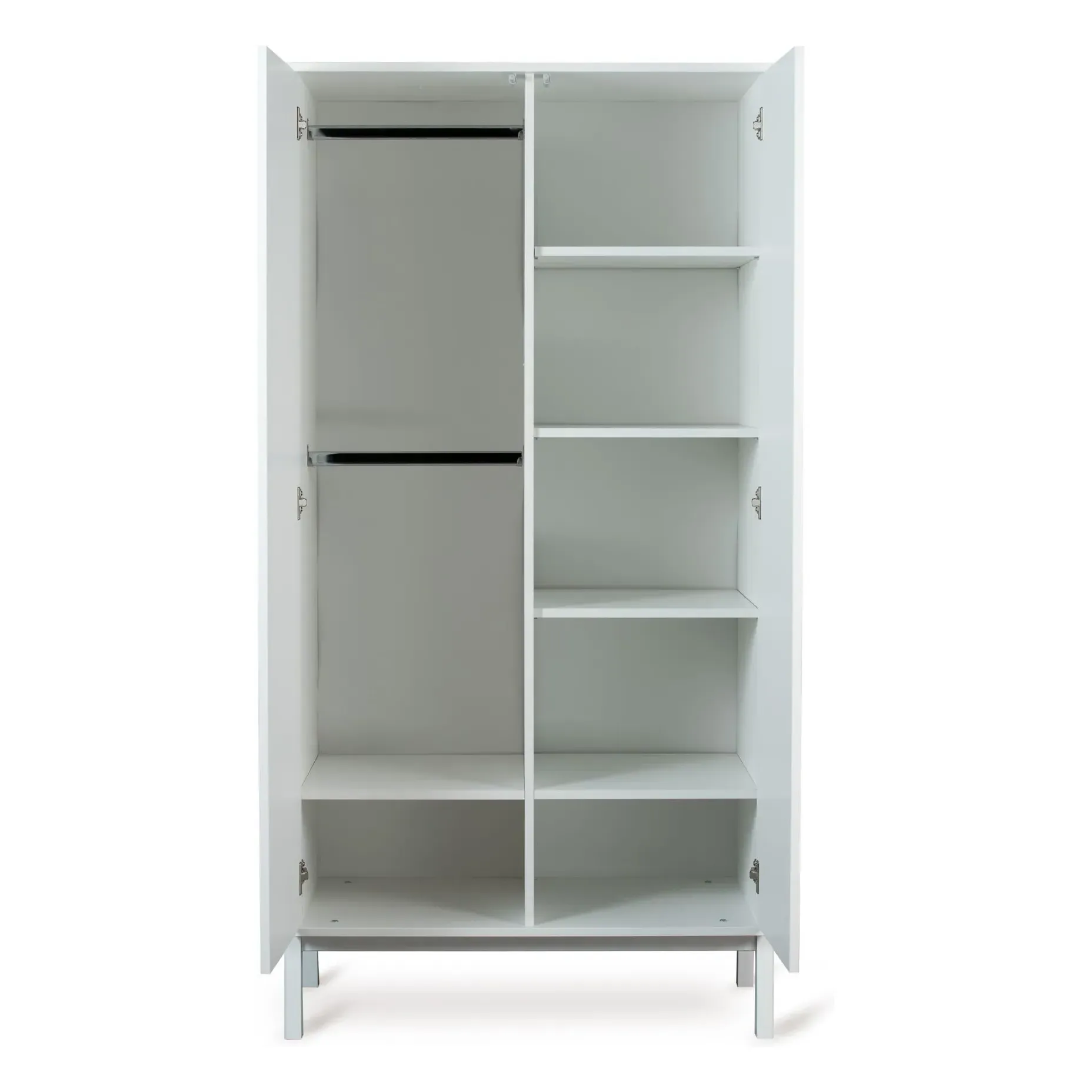 Ashi 2-Door Wardrobe with Push System - Cream, Melamine alternate view