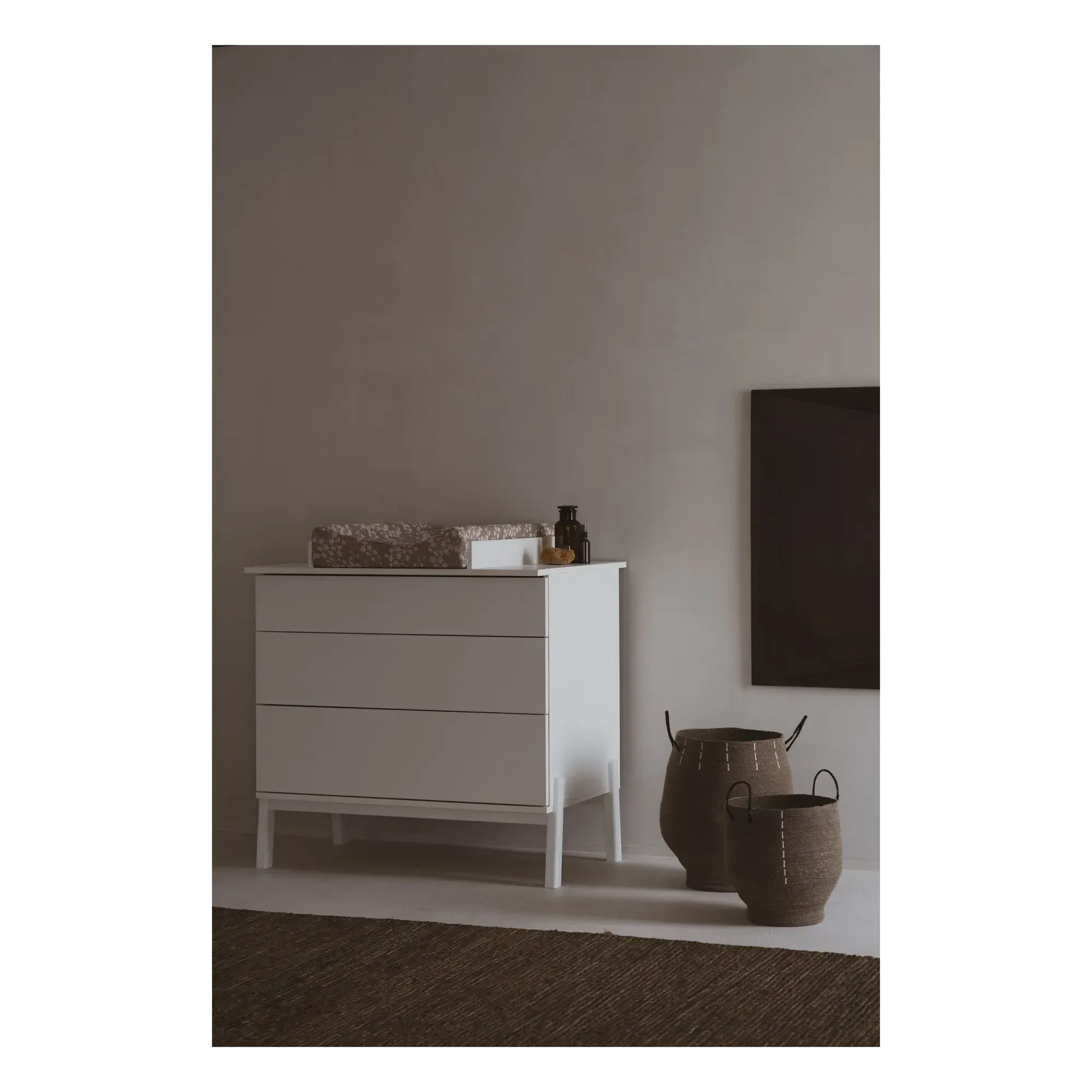 Ashi Changing Table Extension - Cream, Melamine Particleboard alternate view