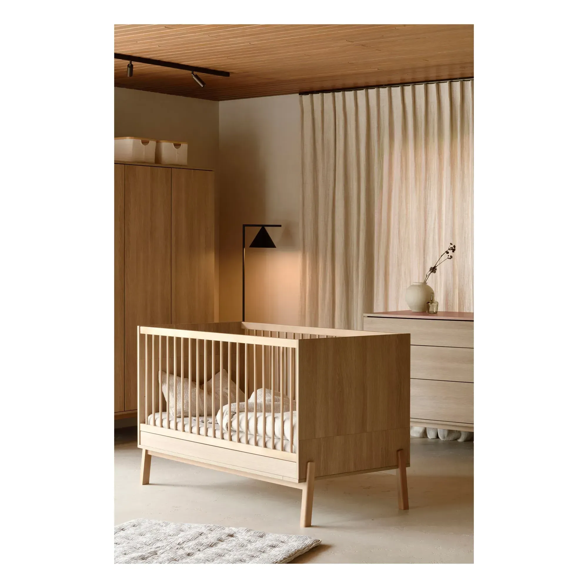 Ashi Cot Bed - Honey, Beech Wood alternate view