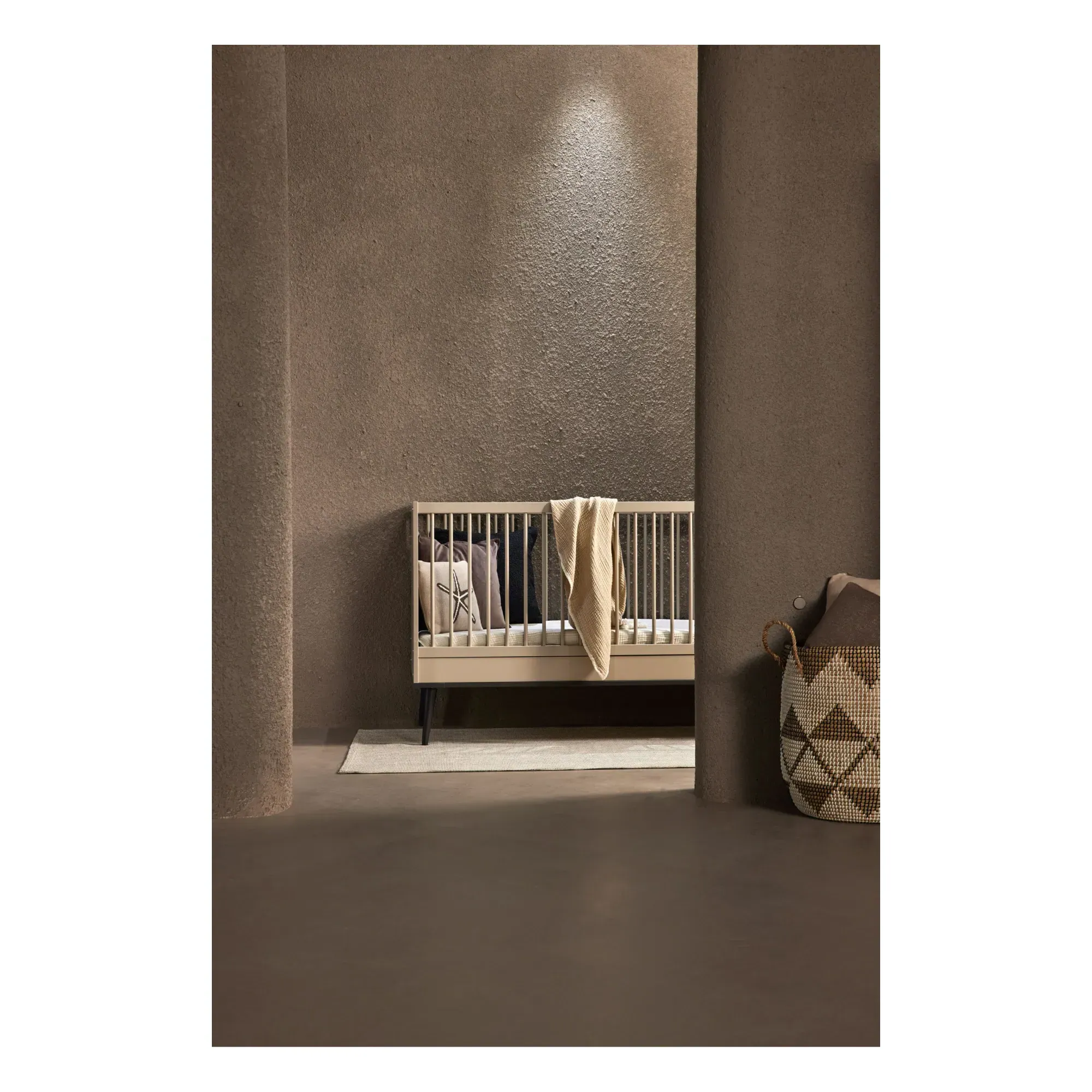 Flow Crib - Stone, Melamine & Beech alternate view
