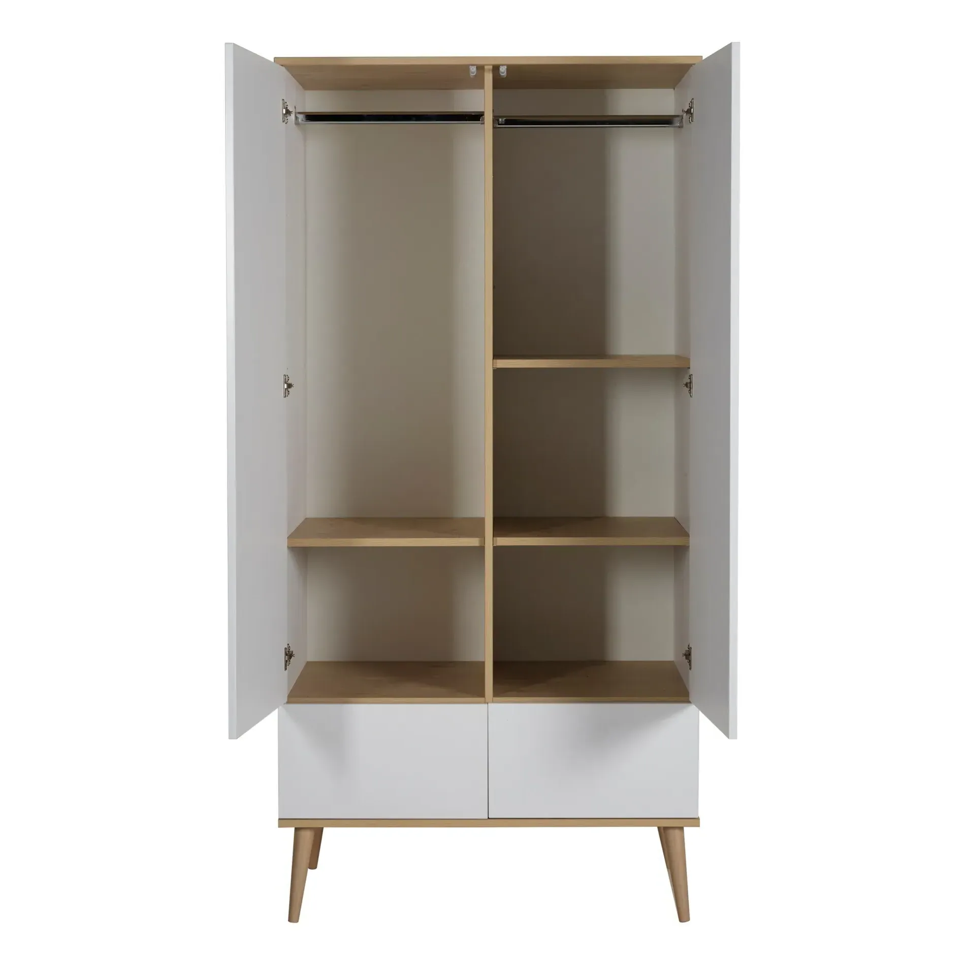 Flow Wardrobe with Storage - White, Melamine alternate view