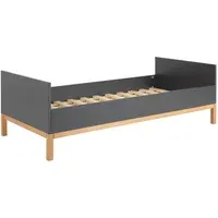 Indigo Single Bed Frame - Black, Beech Wood alternate view