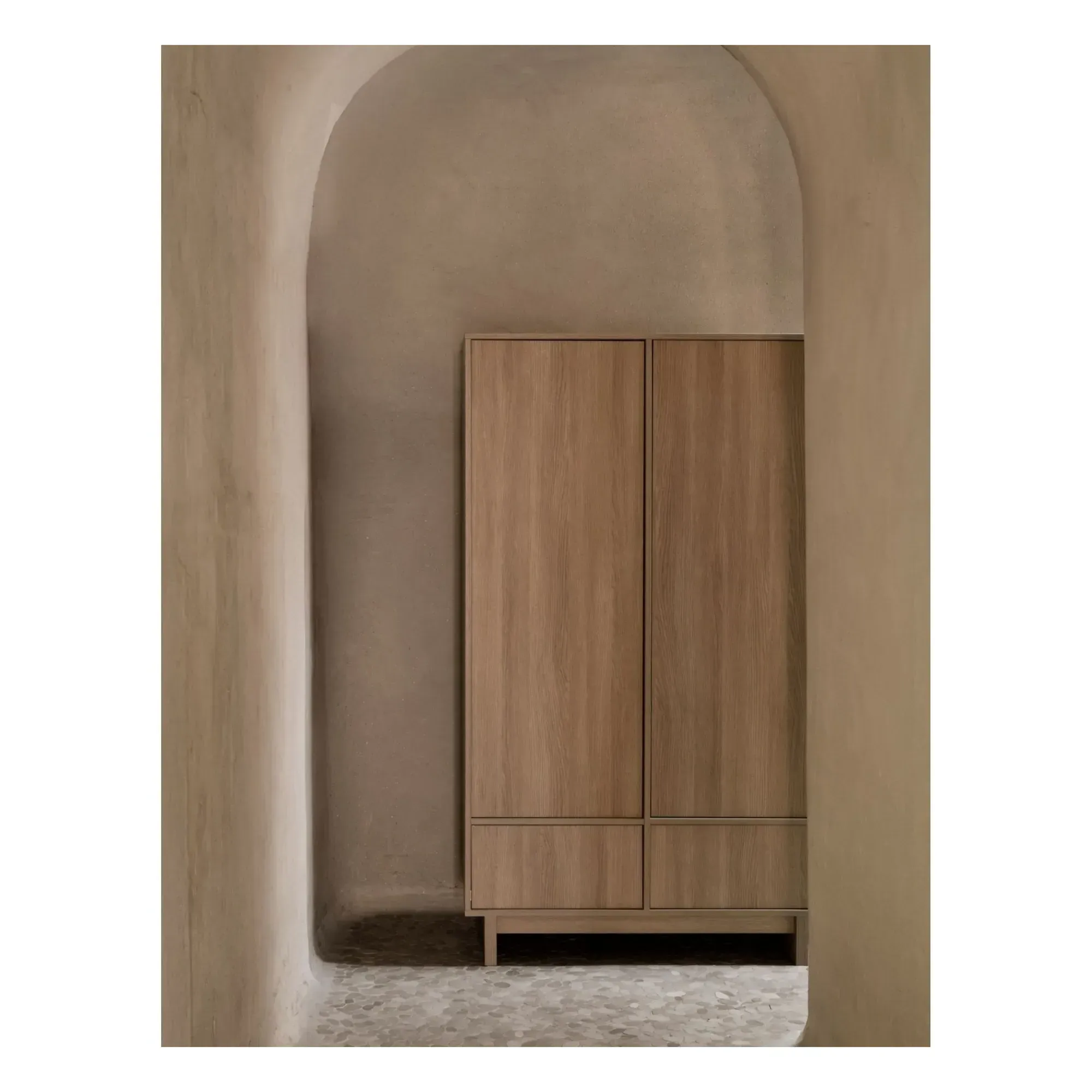 Kyo XL 3-Door Wardrobe with Drawers - Honey, Melamine alternate view