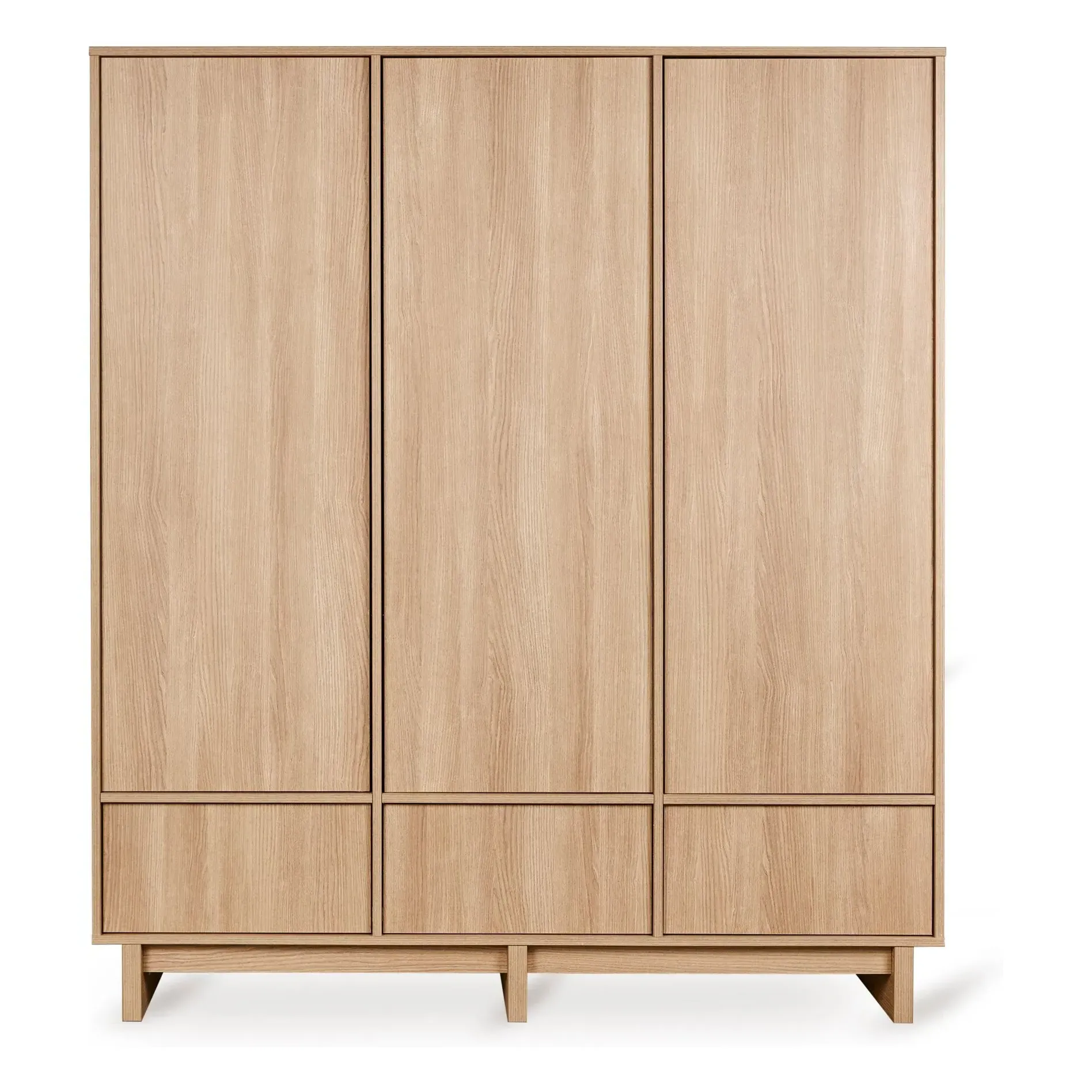 Kyo XL 3-Door Wardrobe with Drawers - Honey, Melamine product