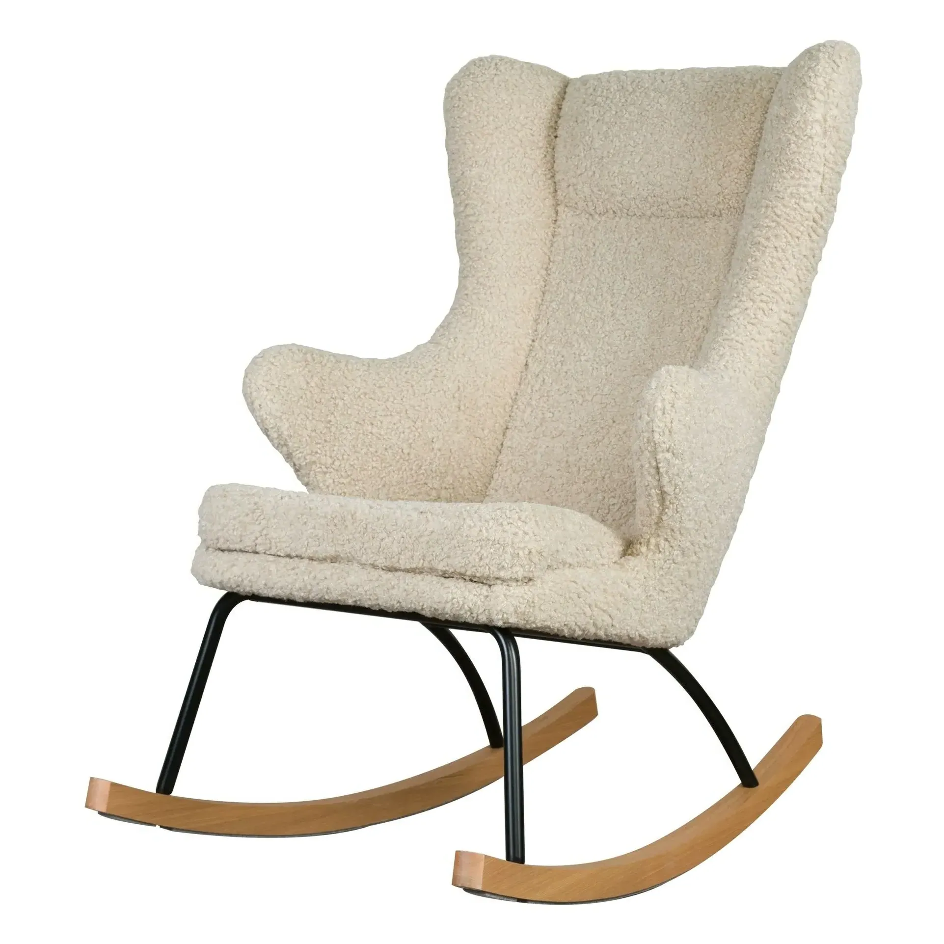 Luxe Rocking Nursing Chair with Headrest - Beige, Polyester product